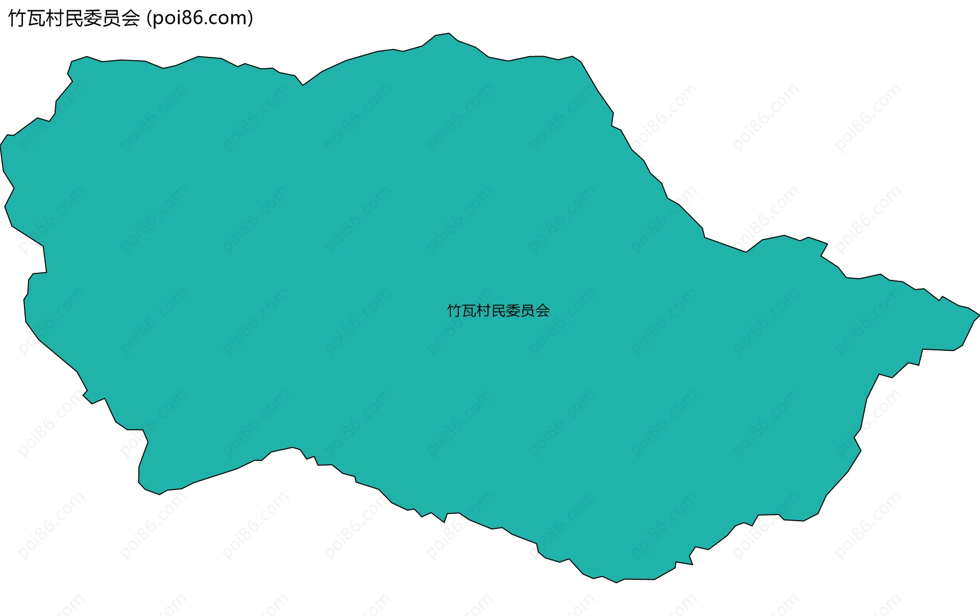 竹瓦村民委员会边界地图
