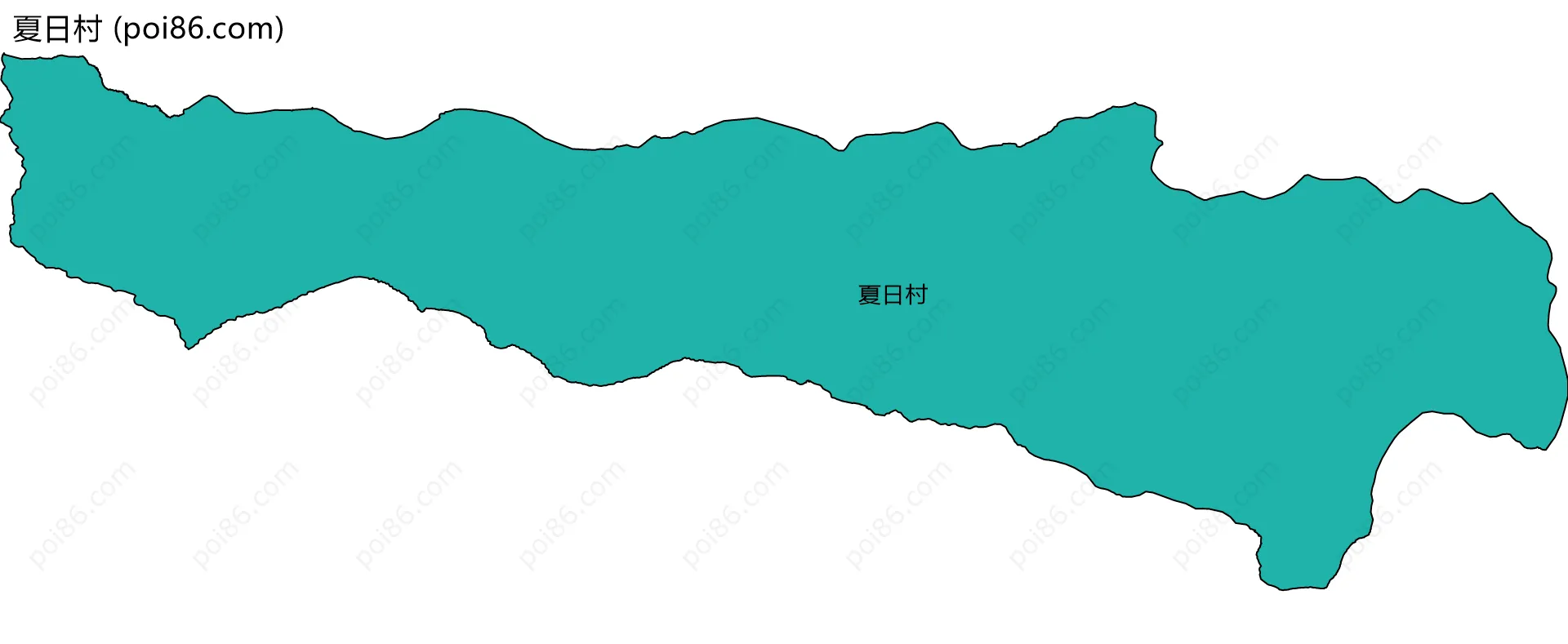 夏日村边界地图