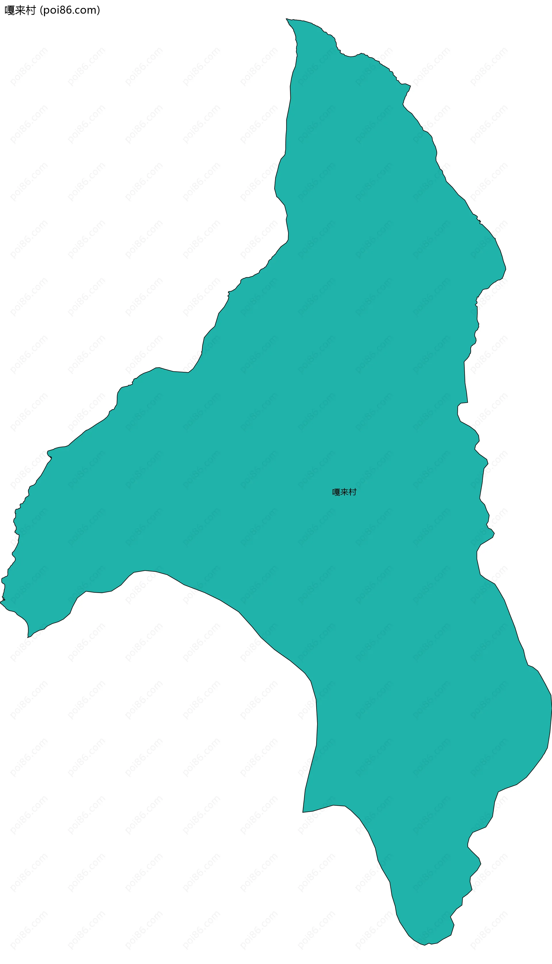 嘎来村边界地图