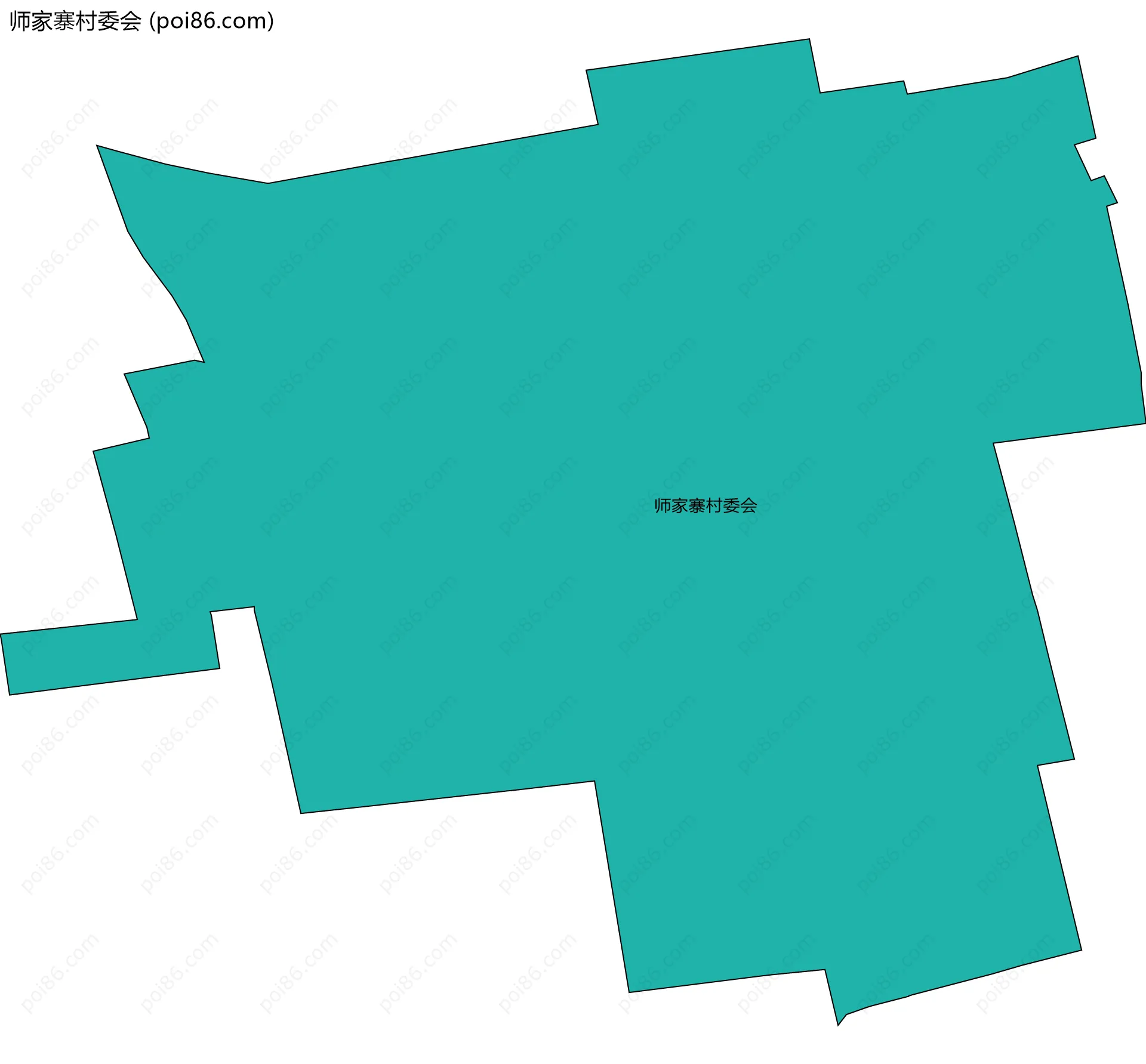 师家寨村委会边界地图