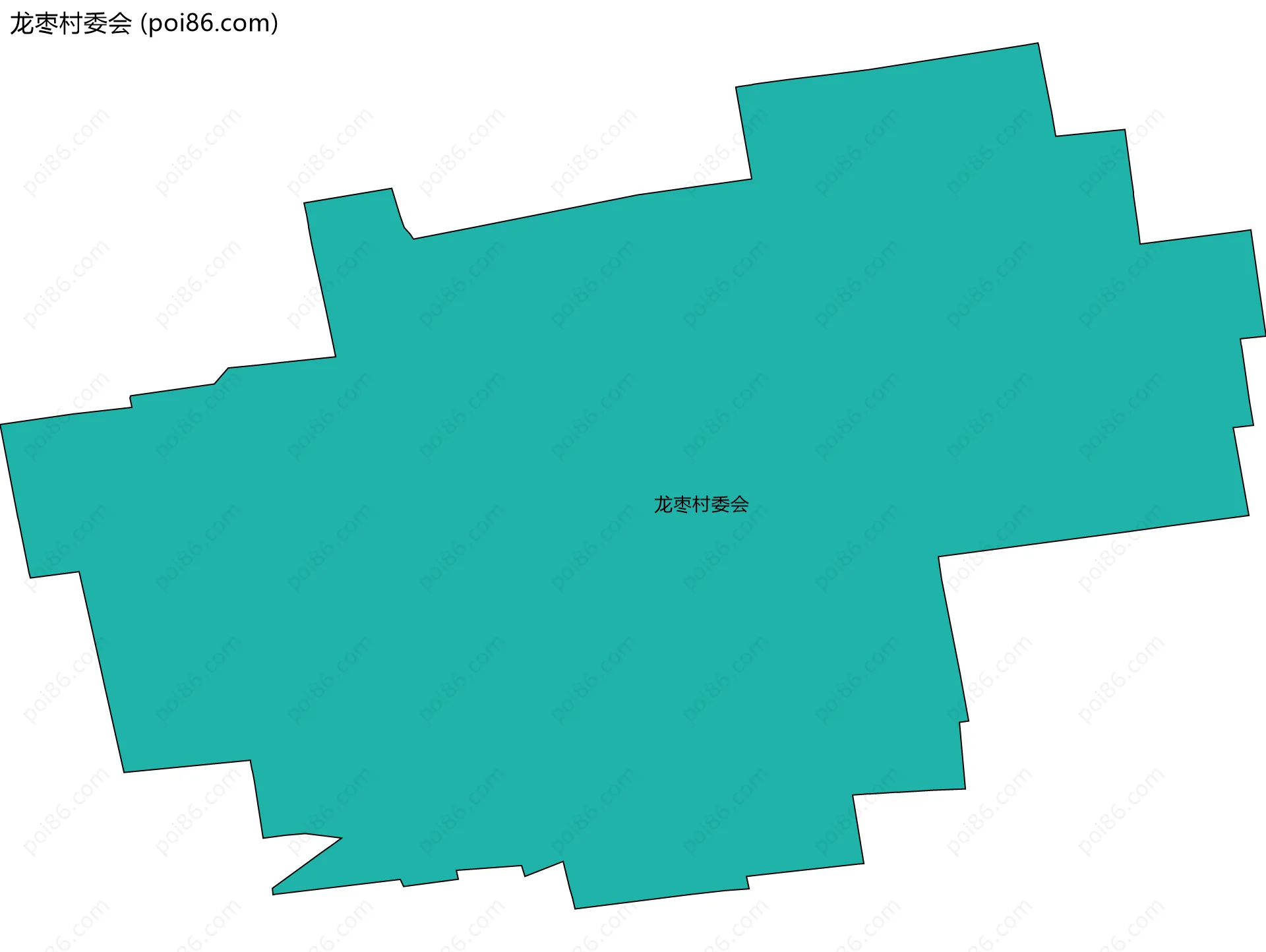 龙枣村委会边界地图