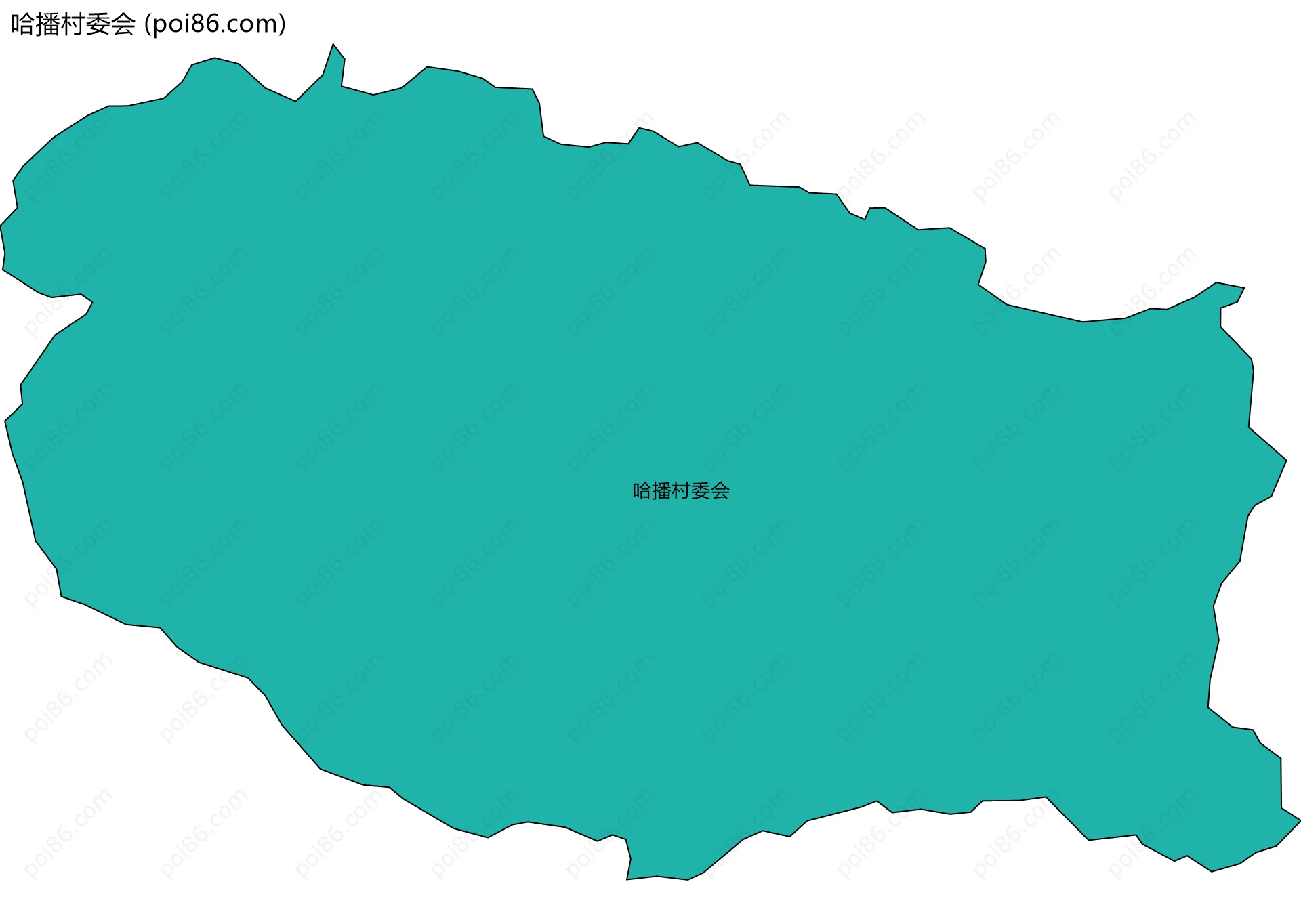 哈播村委会边界地图