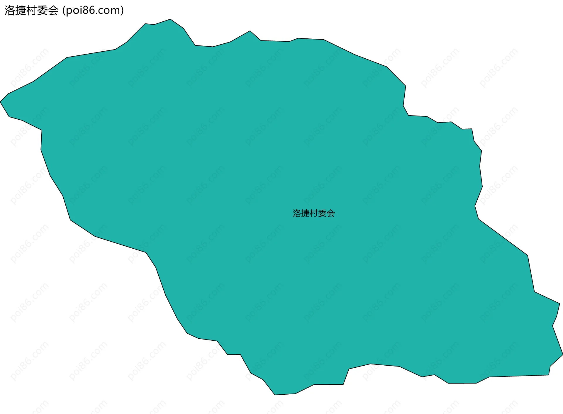 洛捷村委会边界地图