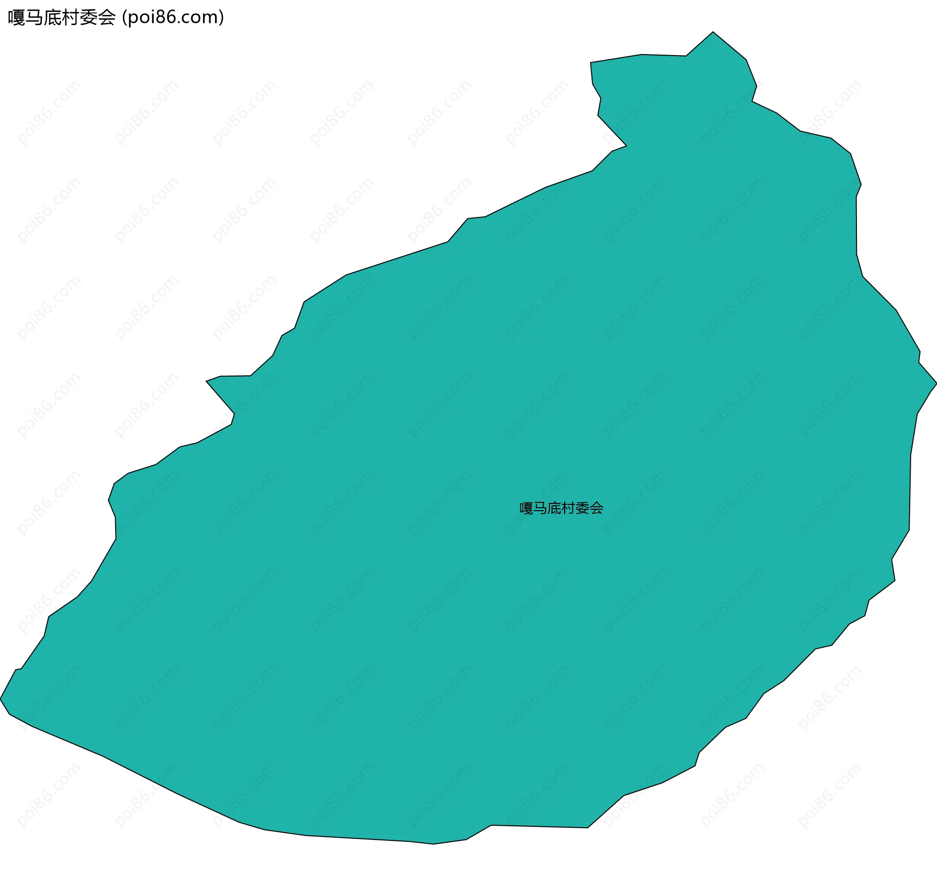 嘎马底村委会边界地图
