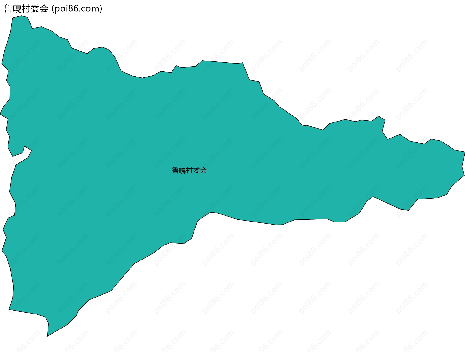 鲁嘎村委会边界地图