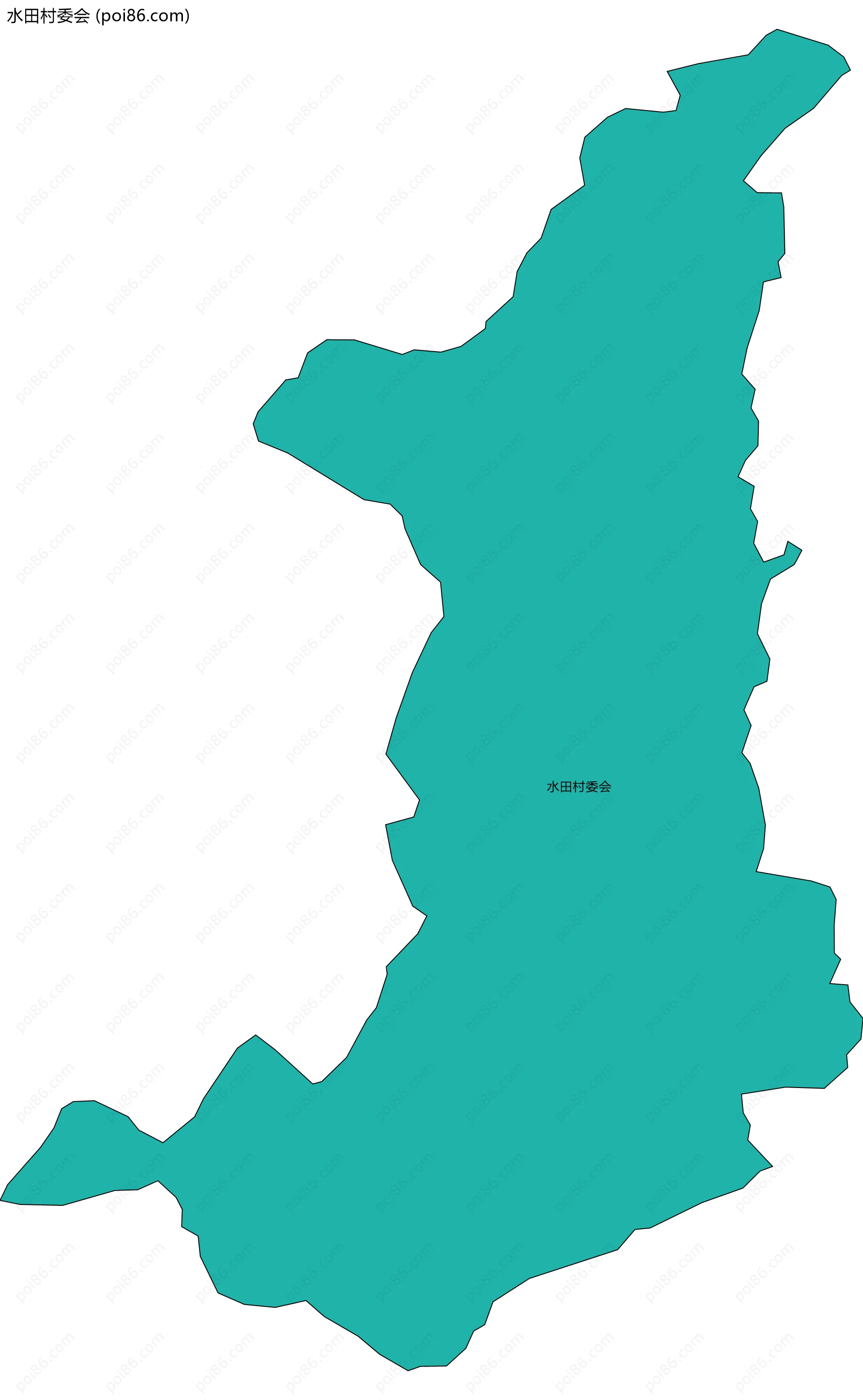 水田村委会边界地图