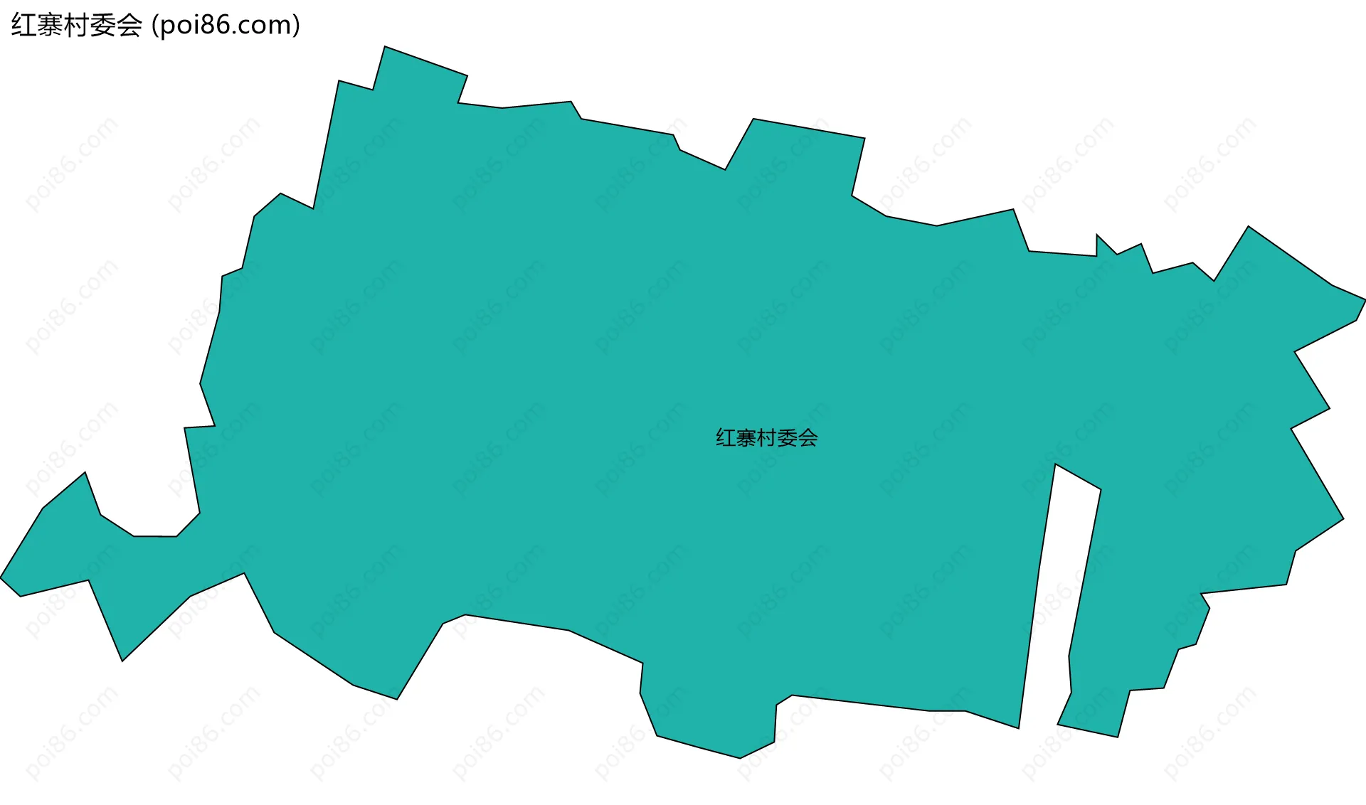 红寨村委会边界地图