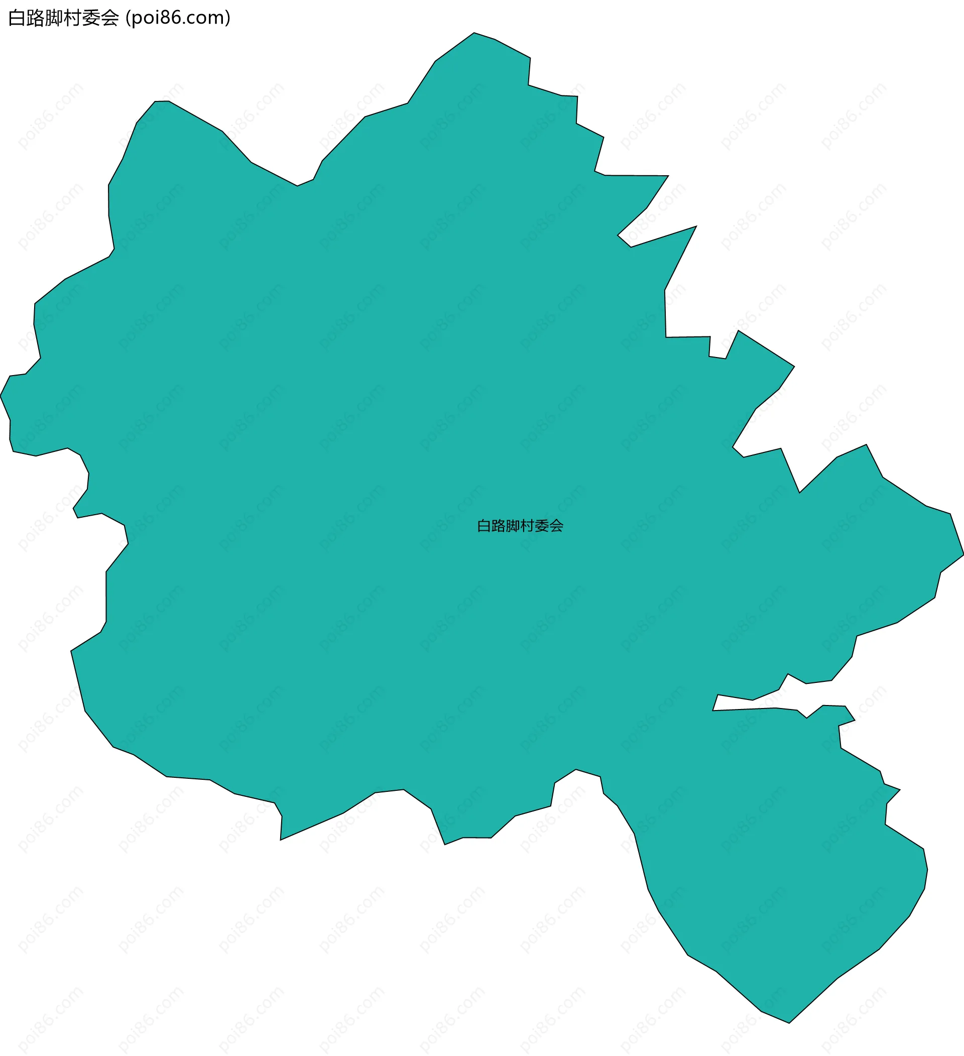 白路脚村委会边界地图