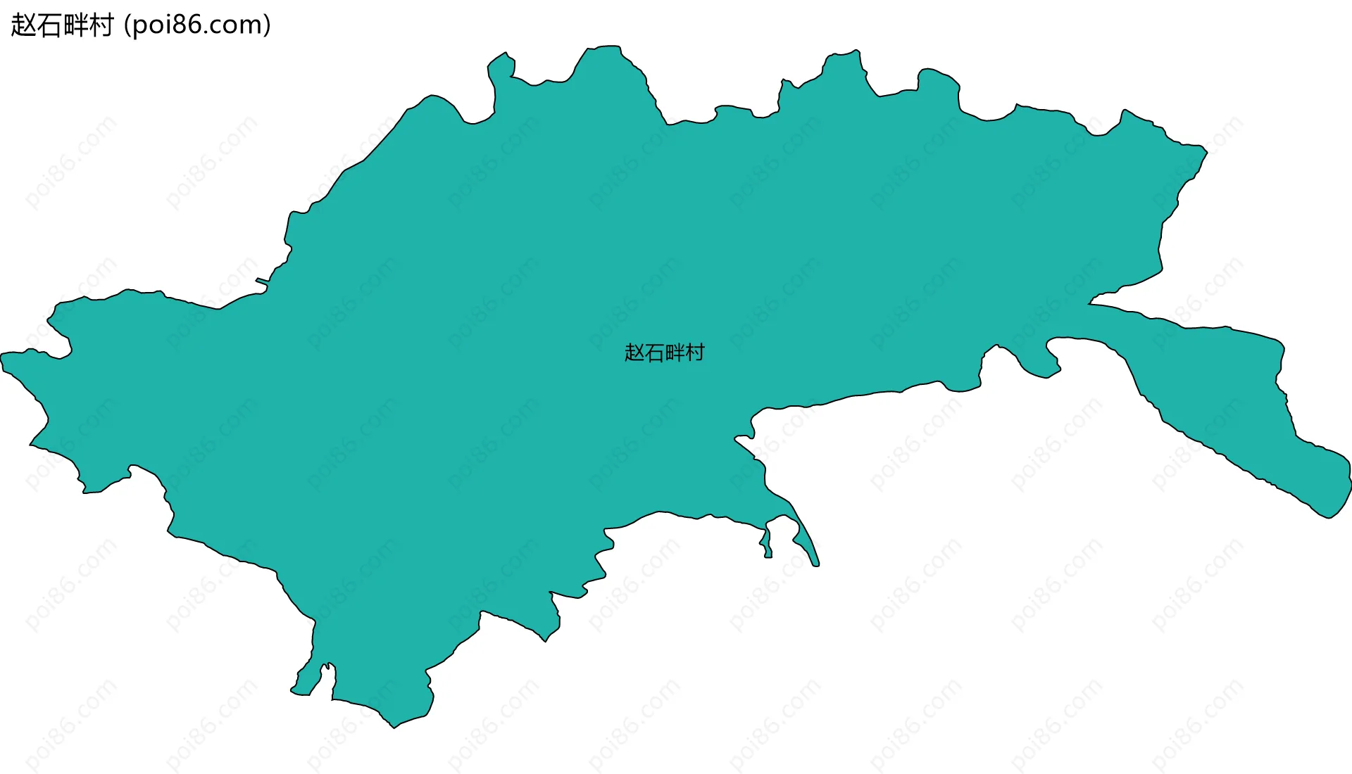 赵石畔村边界地图