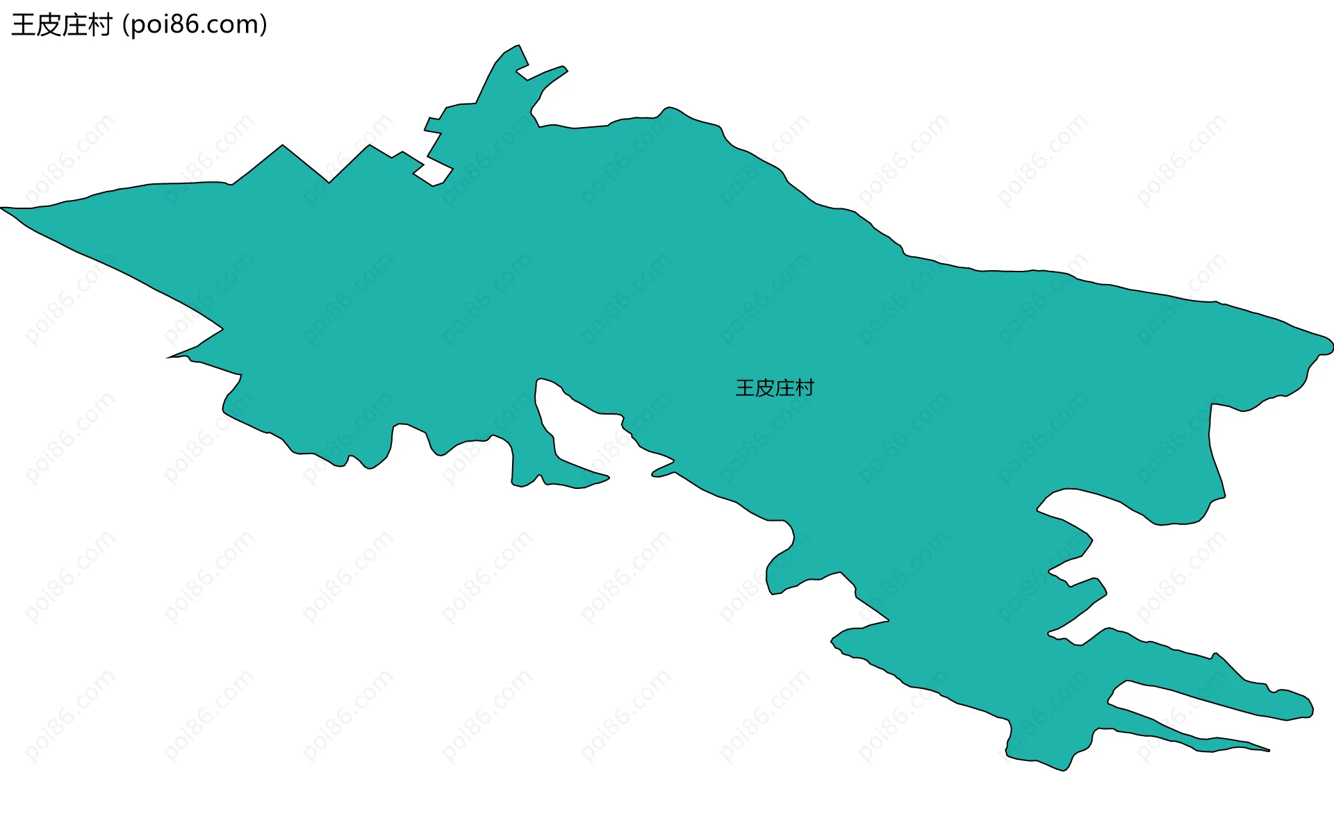 王皮庄村边界地图