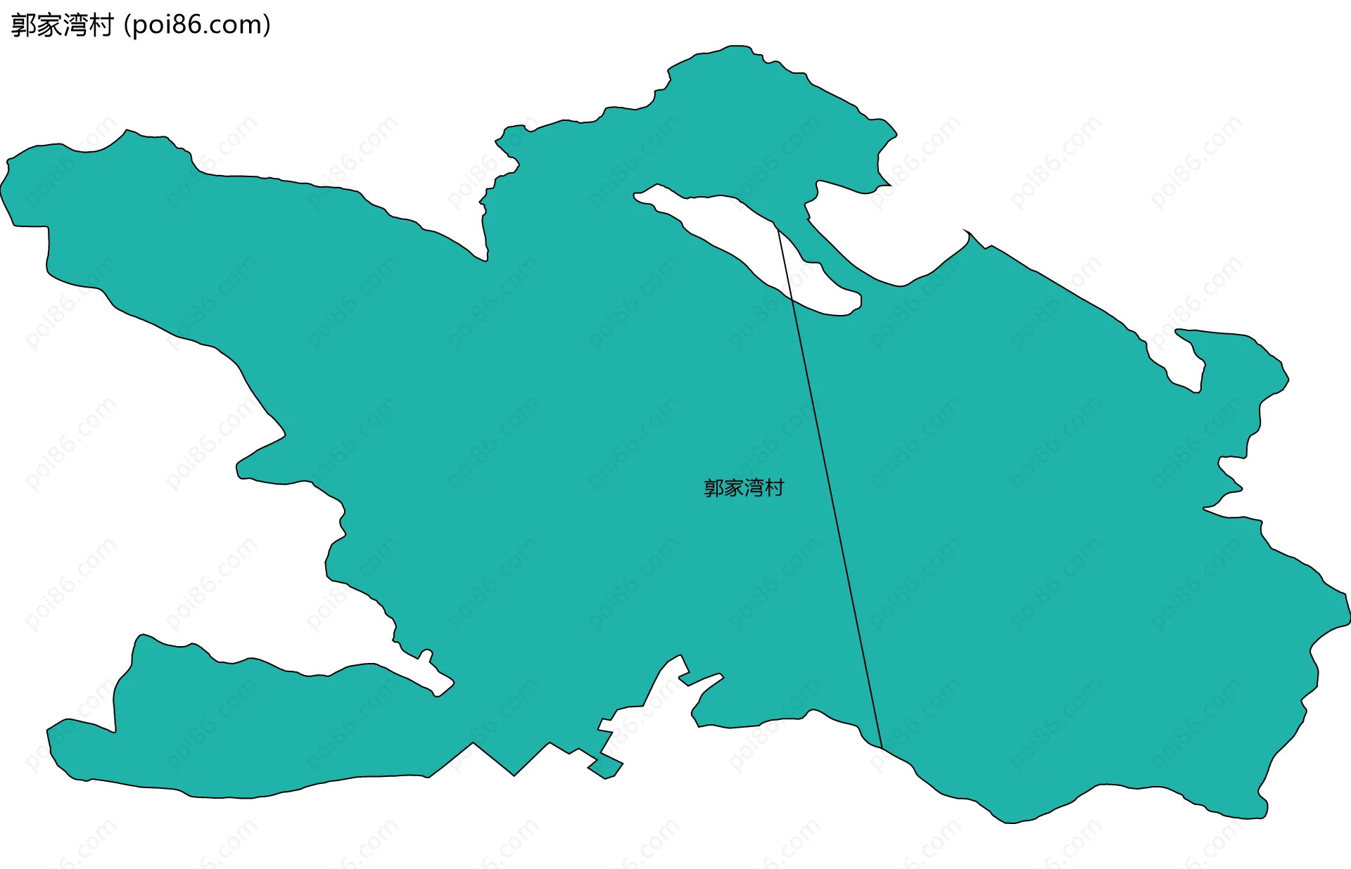 郭家湾村边界地图