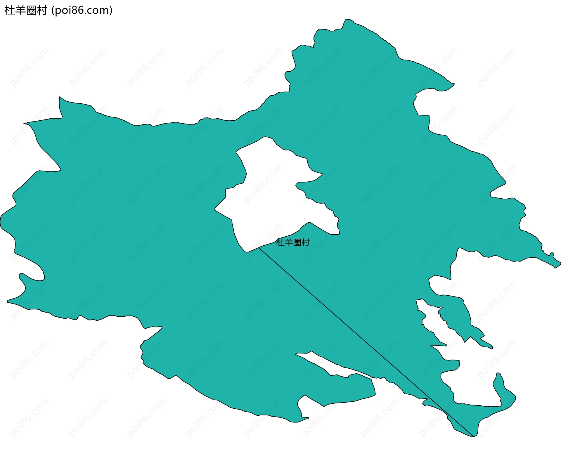 杜羊圈村边界地图