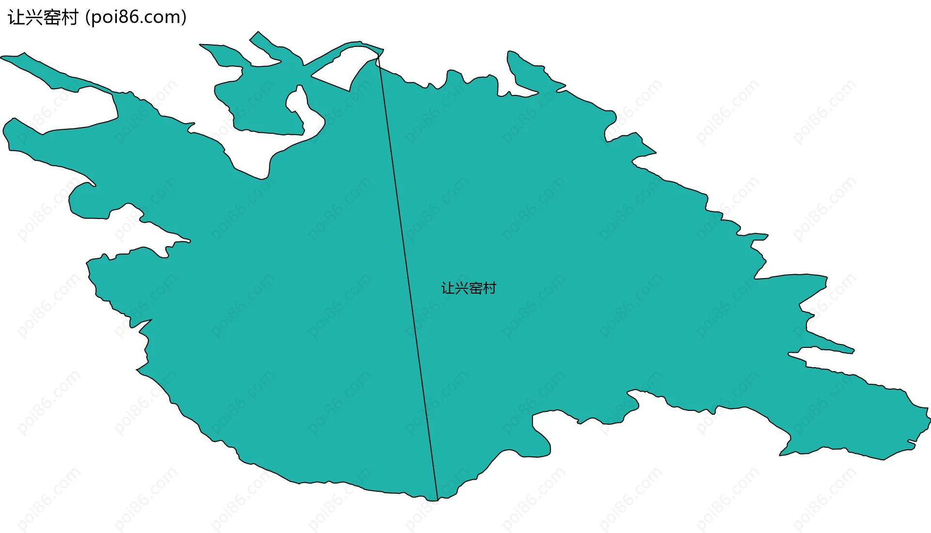 让兴窑村边界地图