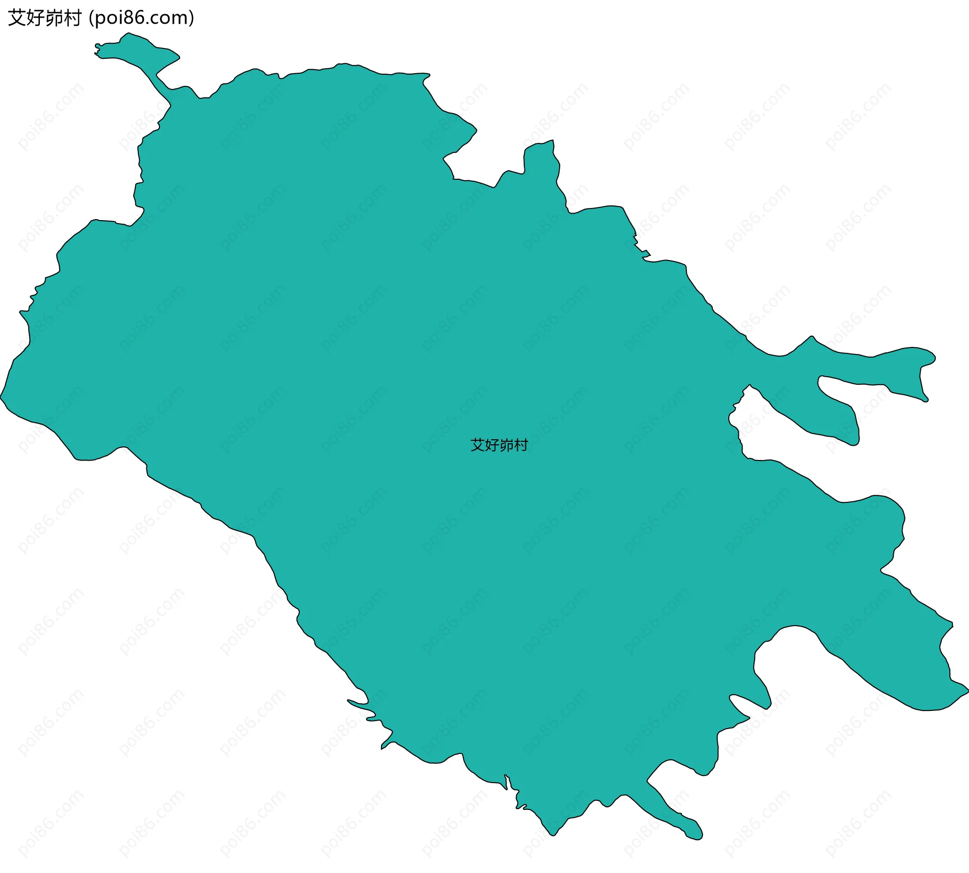 艾好峁村边界地图