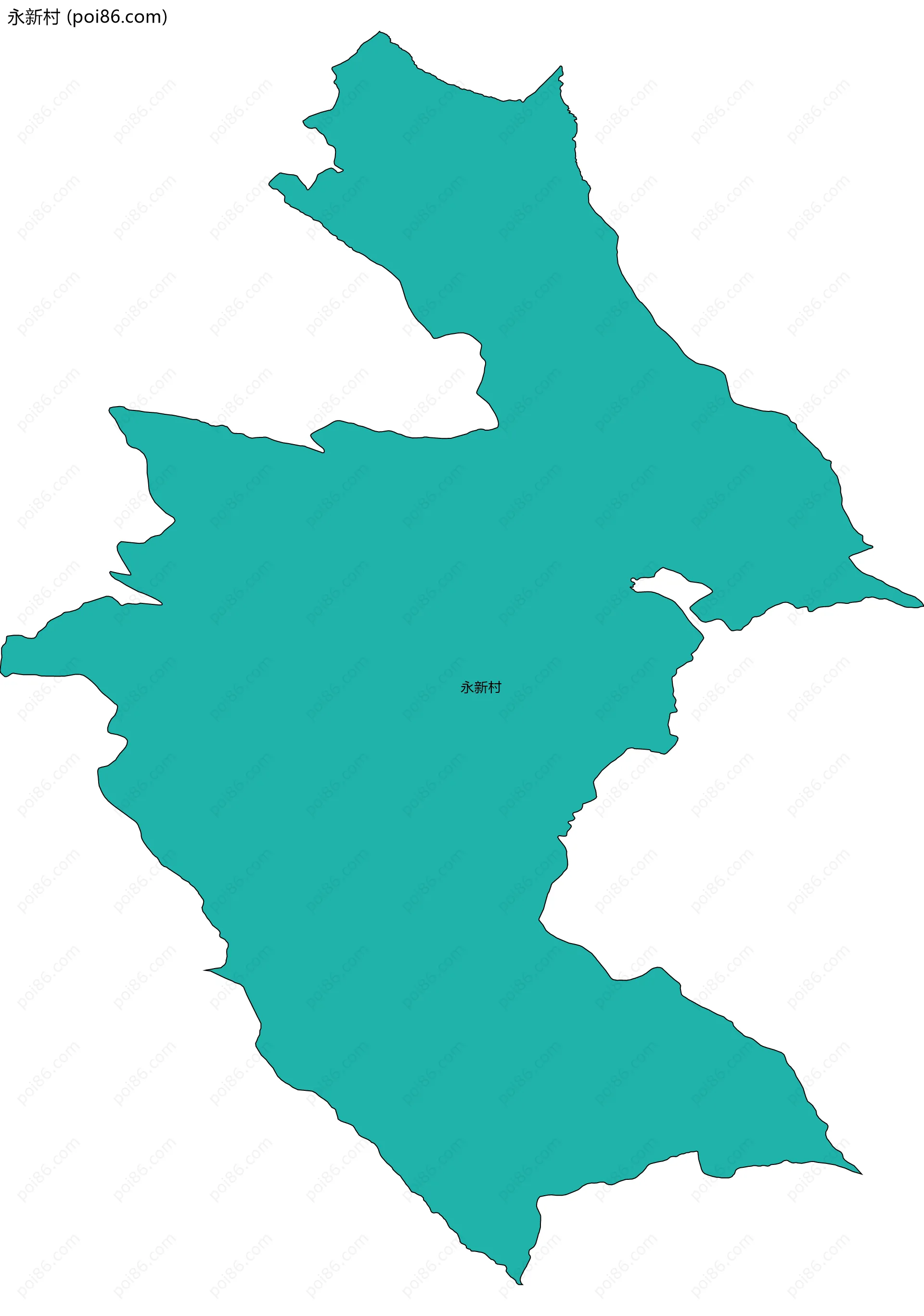 永新村边界地图