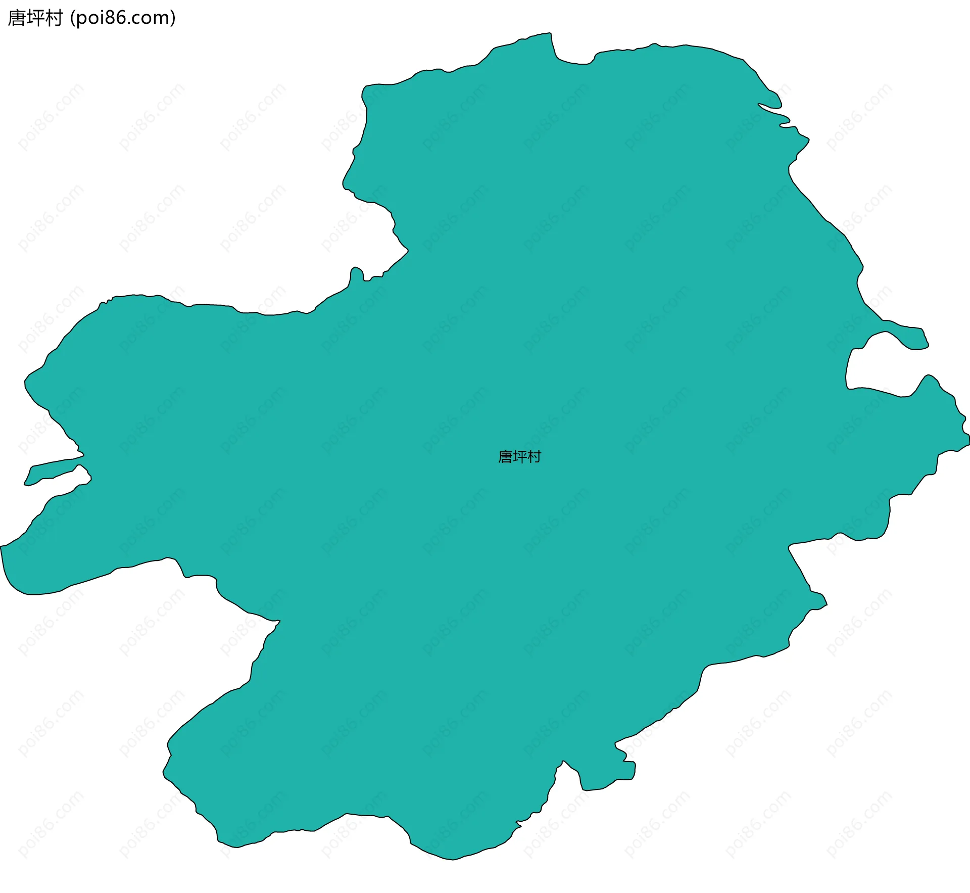 唐坪村边界地图