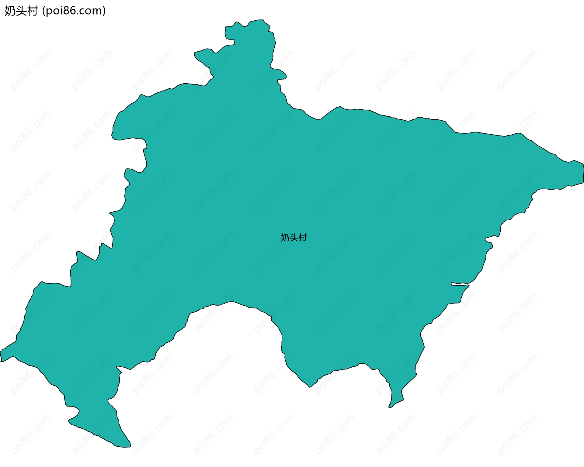 奶头村边界地图