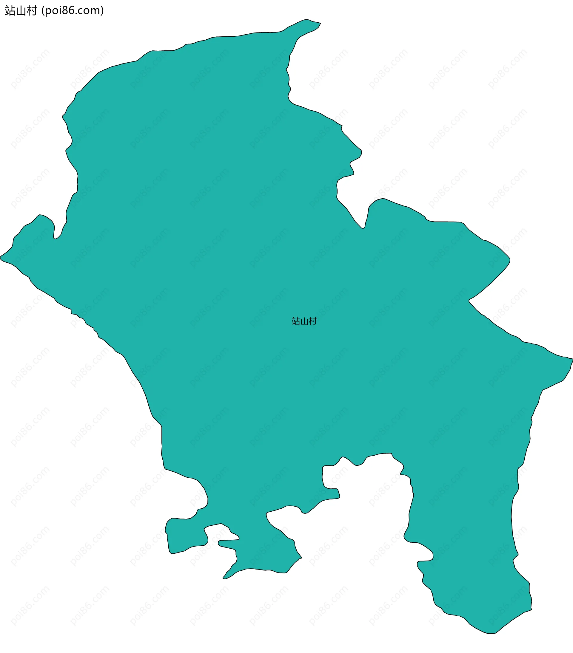 站山村边界地图