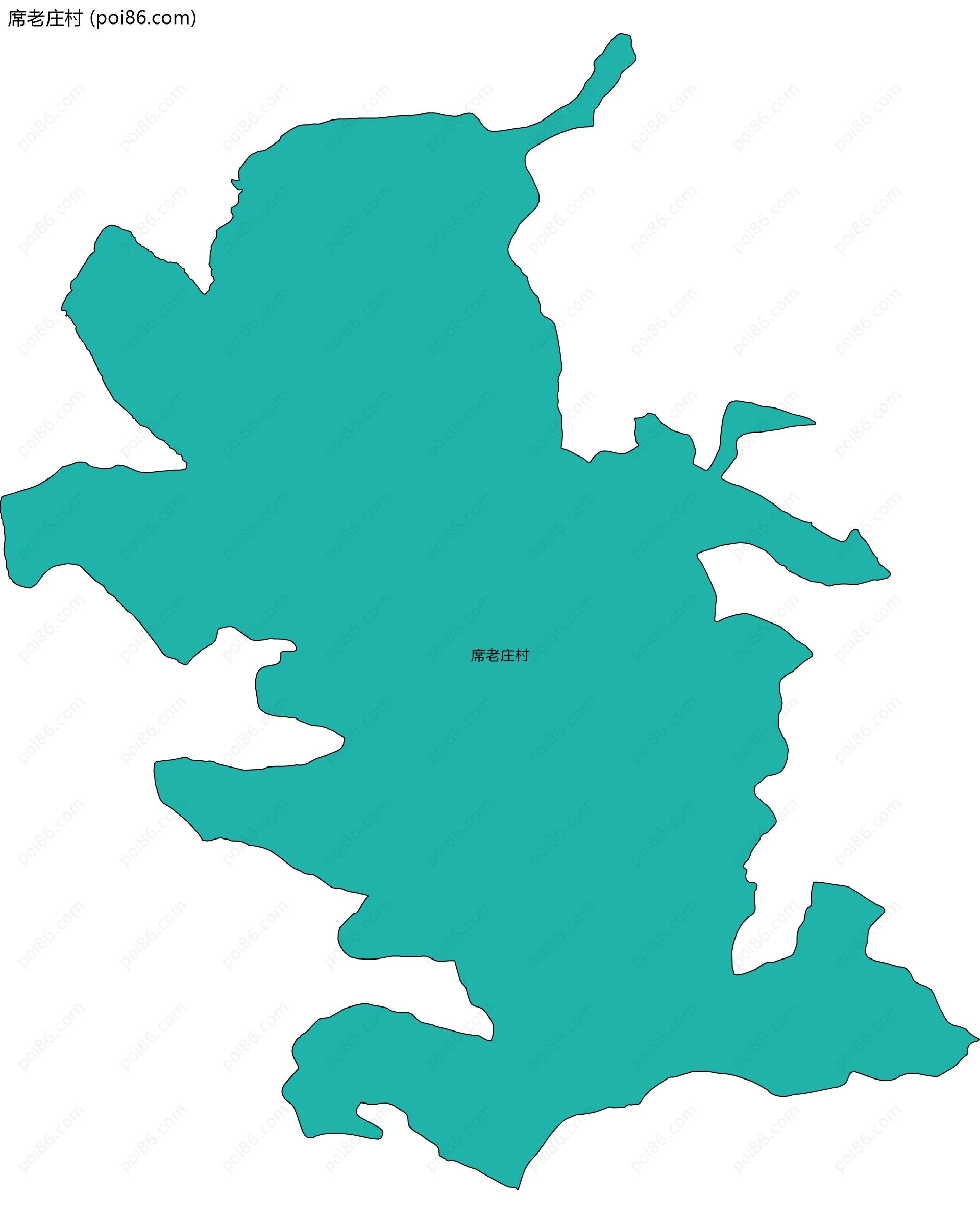 席老庄村边界地图