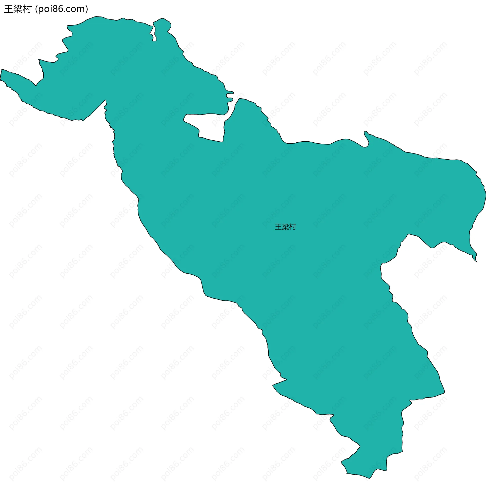 王梁村边界地图