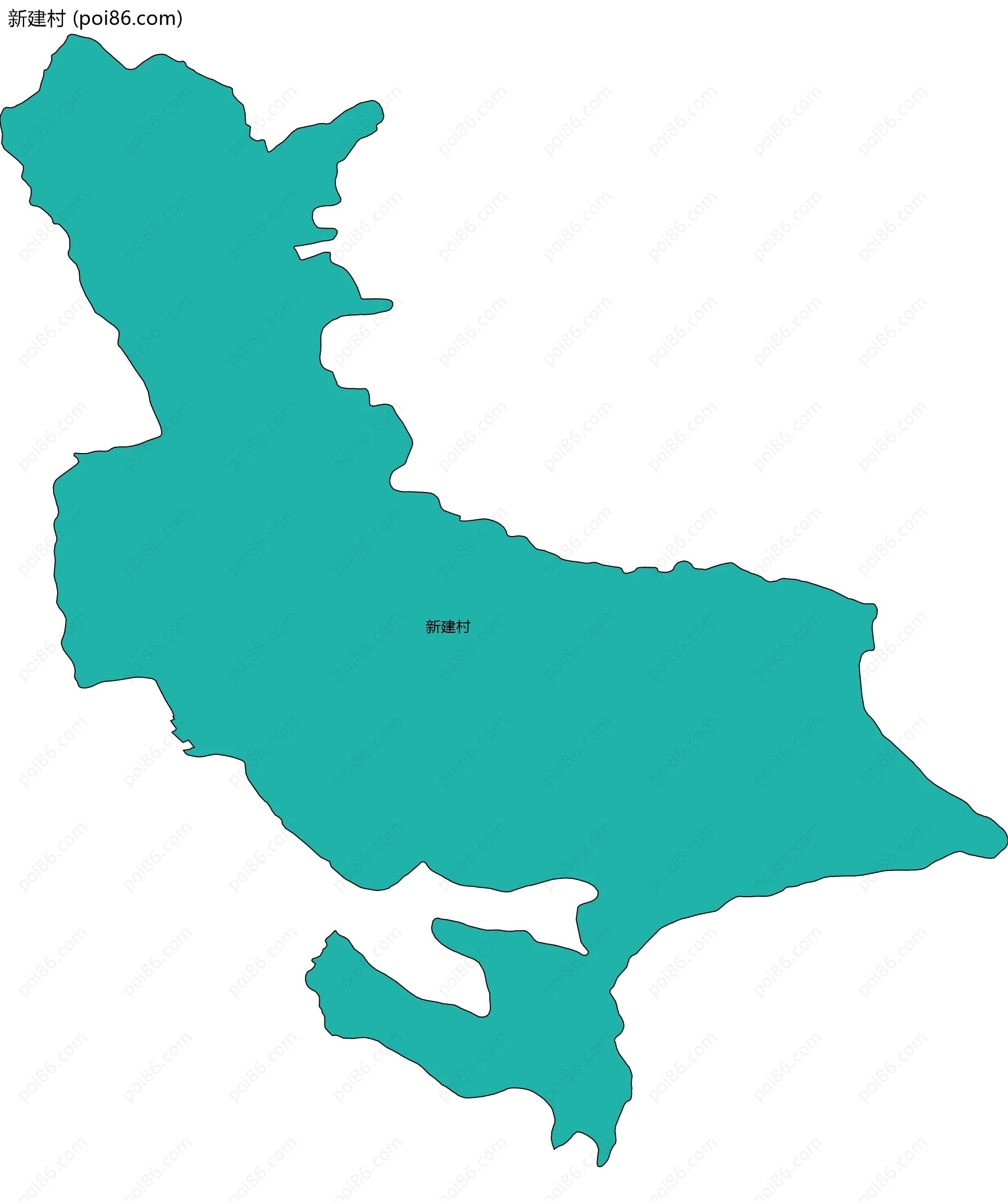 新建村边界地图