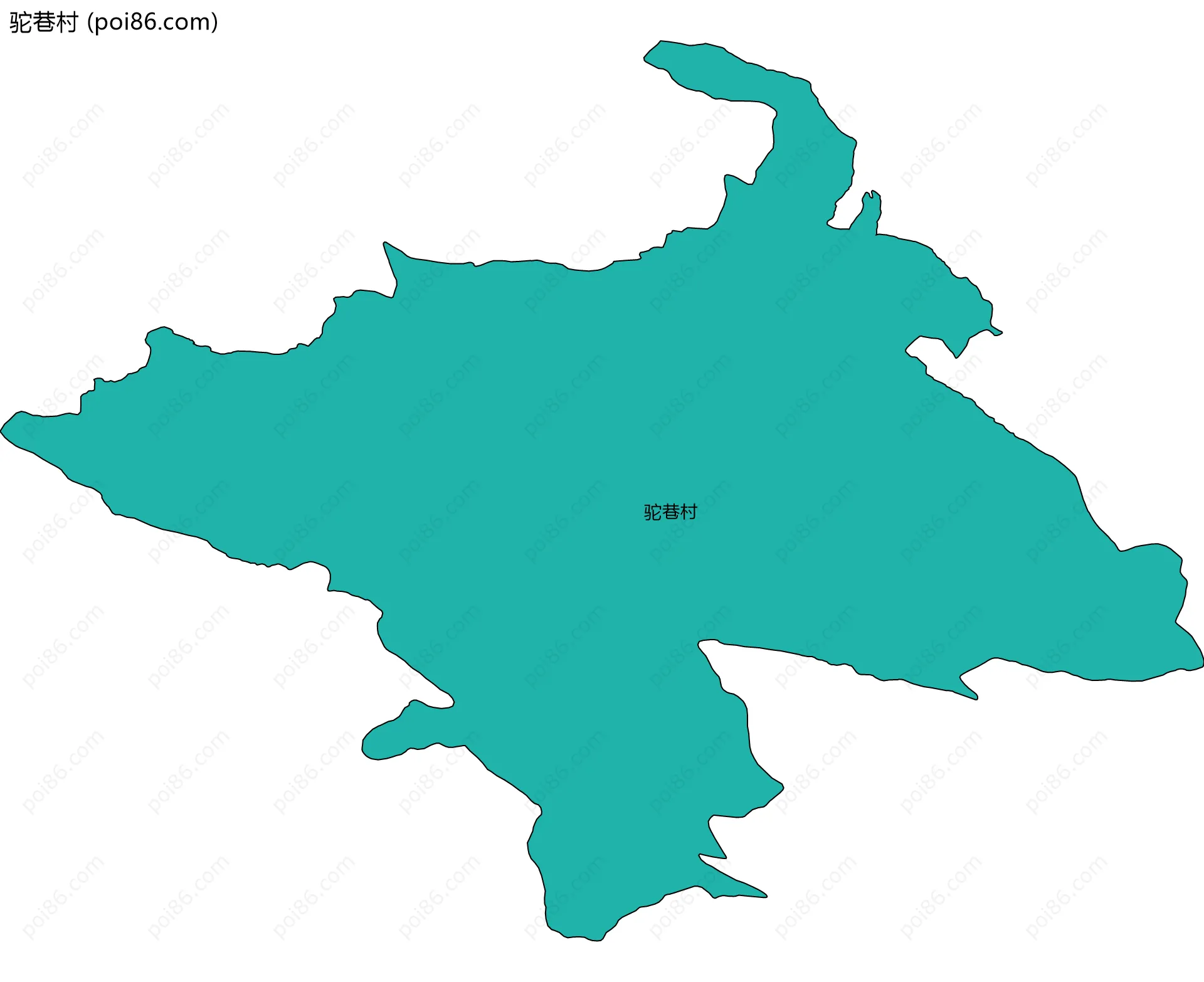 驼巷村边界地图