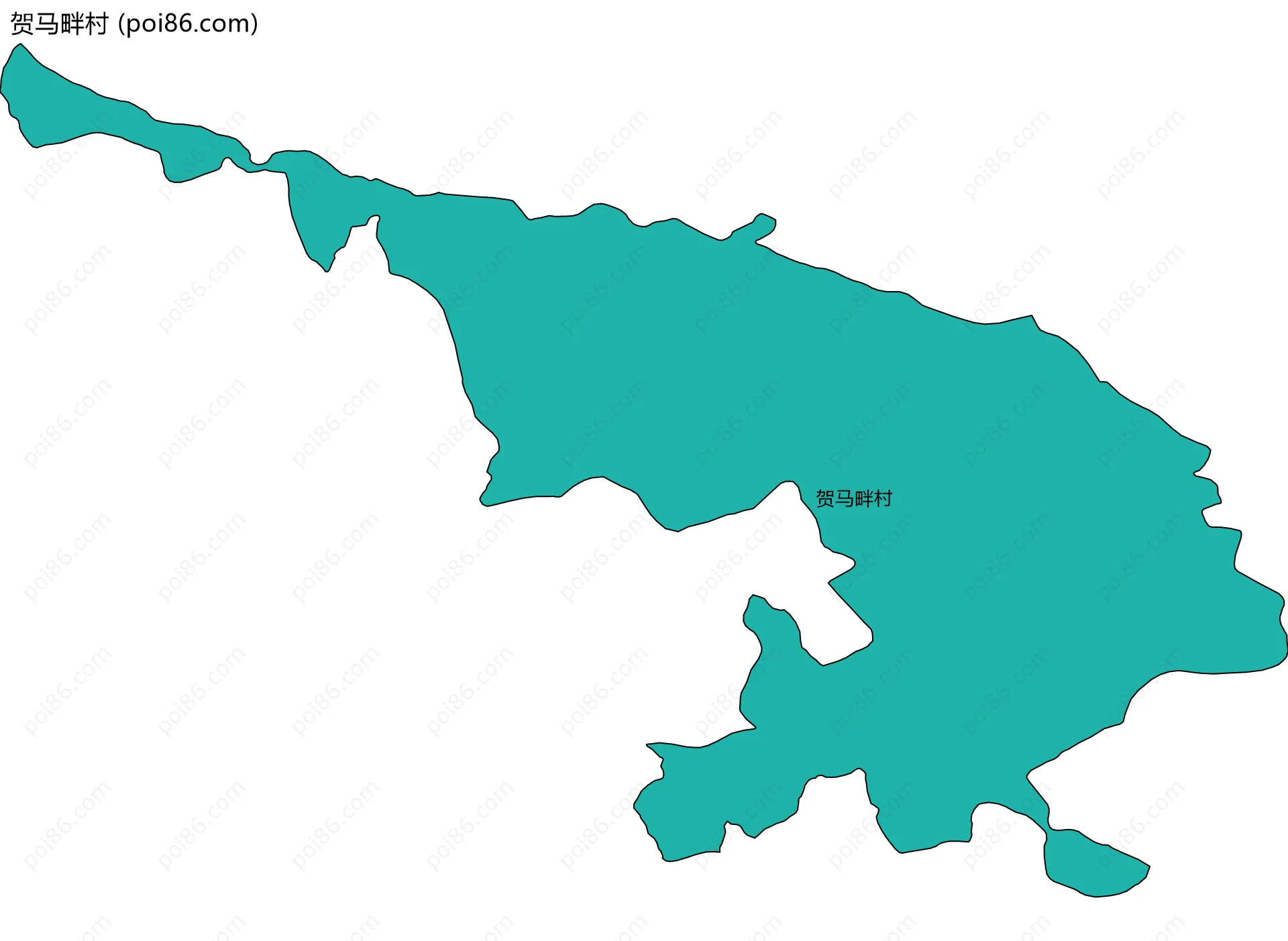 贺马畔村边界地图
