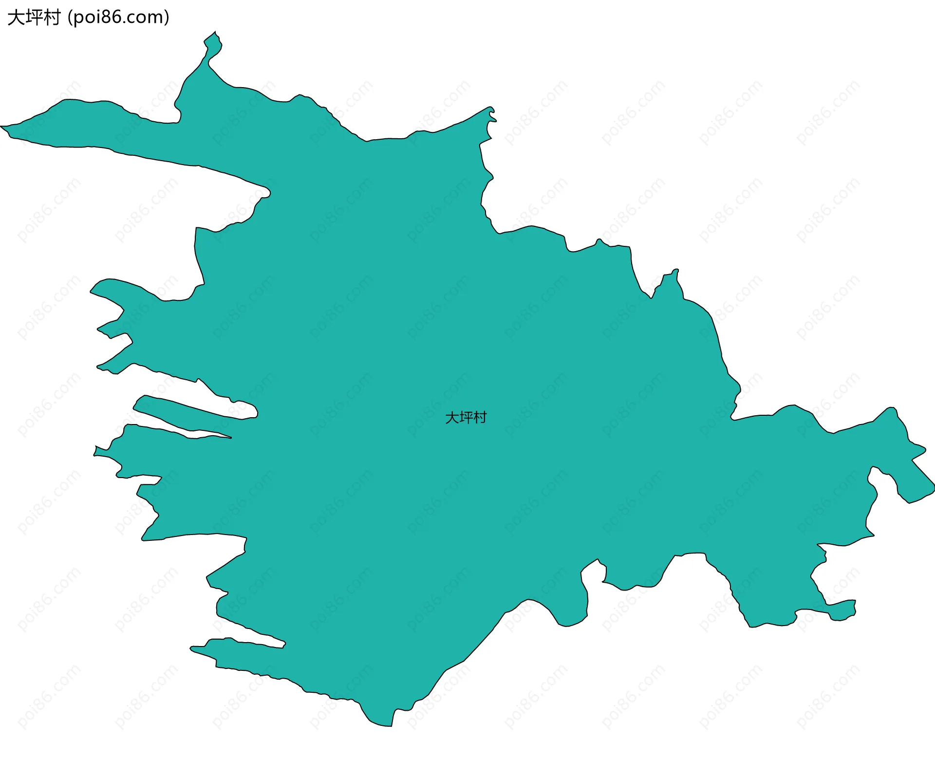 大坪村边界地图