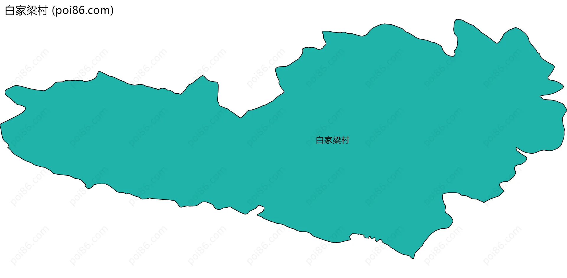 白家梁村边界地图