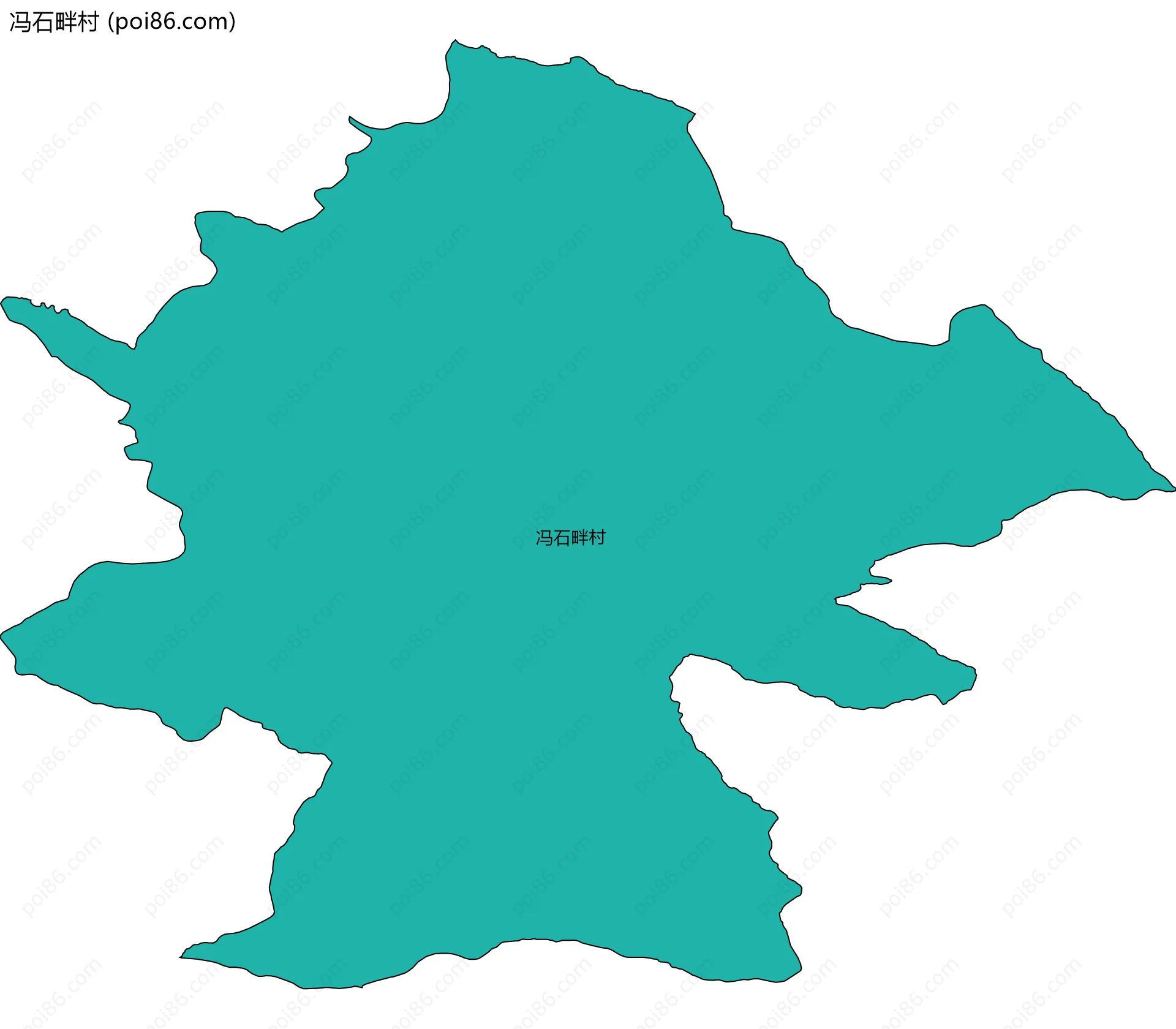 冯石畔村边界地图