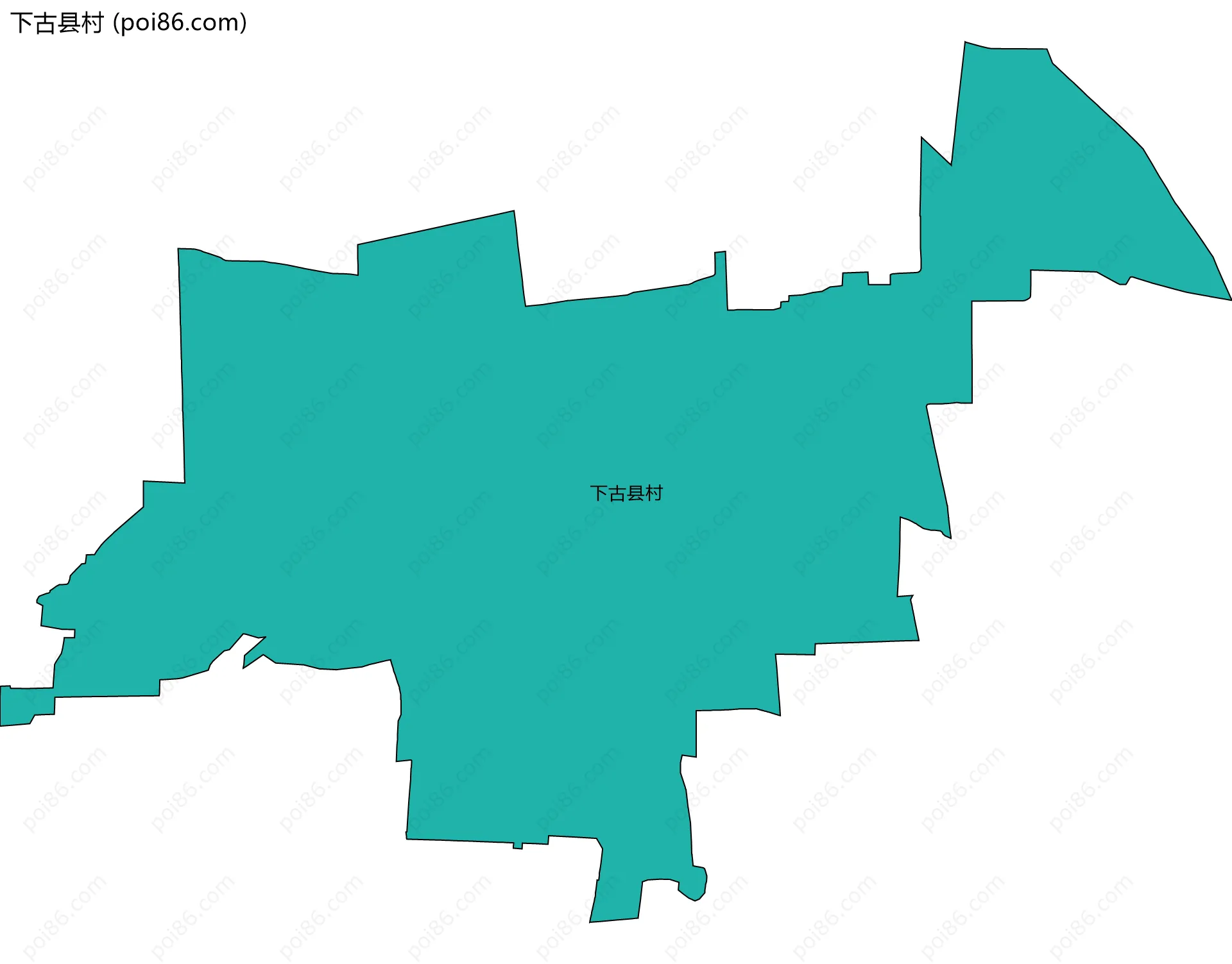 下古县村边界地图
