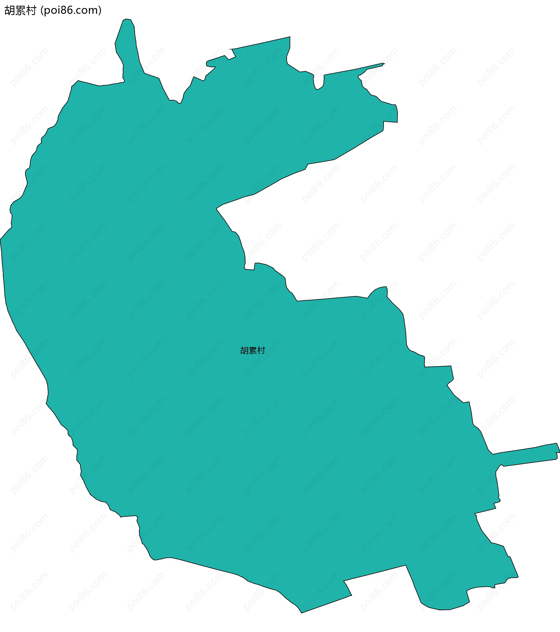 胡累村边界地图