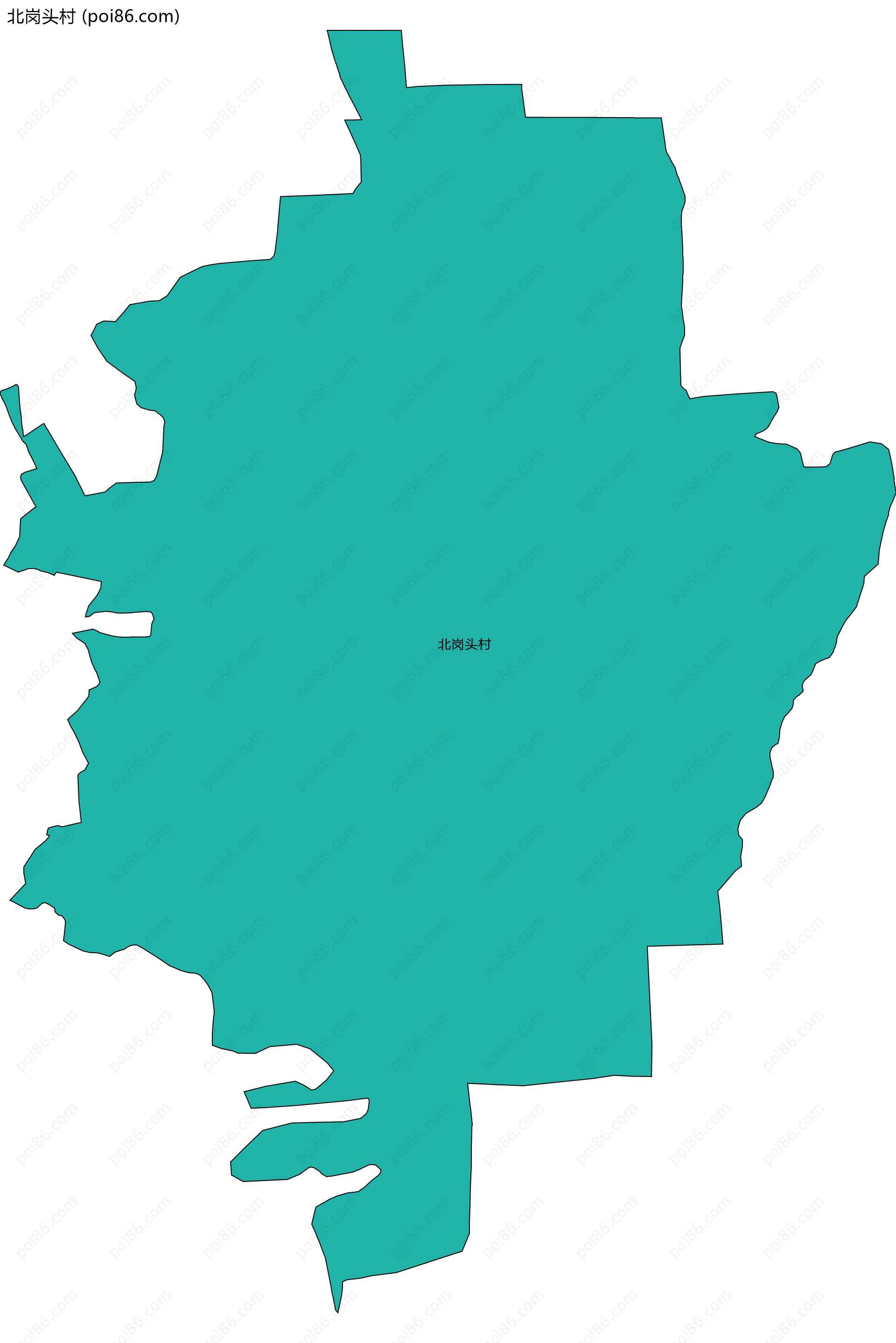 北岗头村边界地图