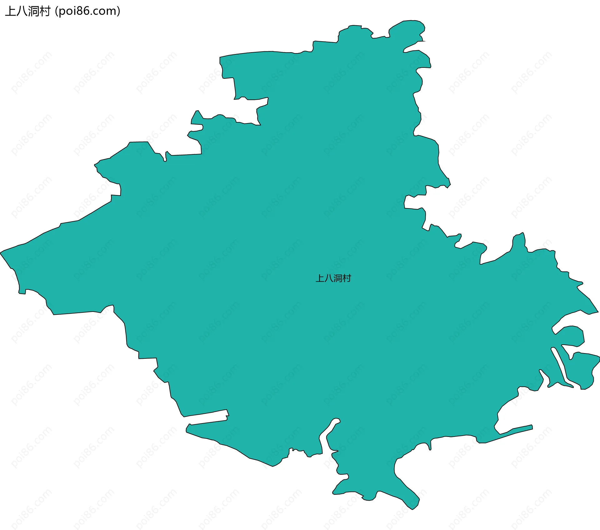 上八洞村边界地图