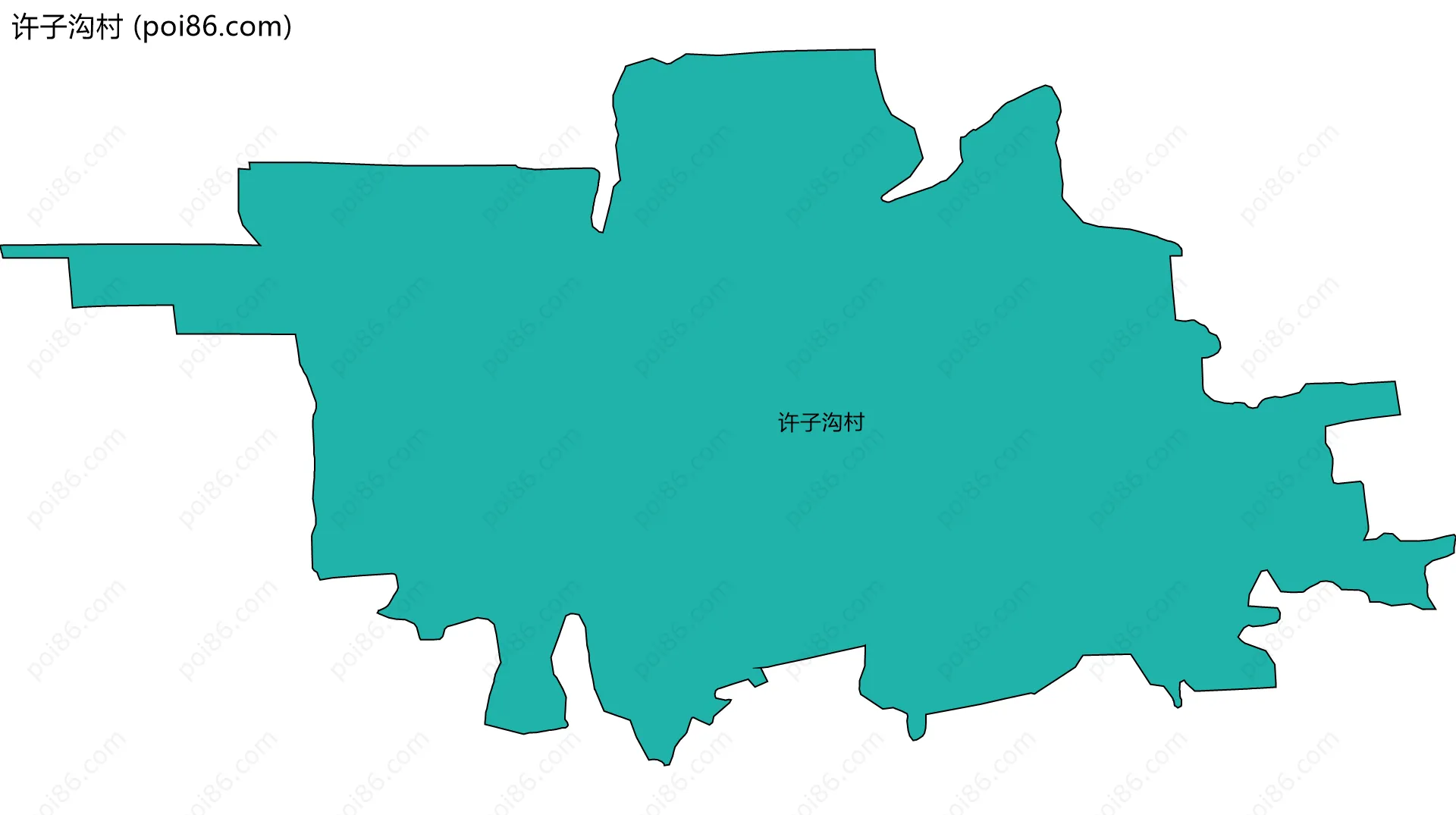 许子沟村边界地图