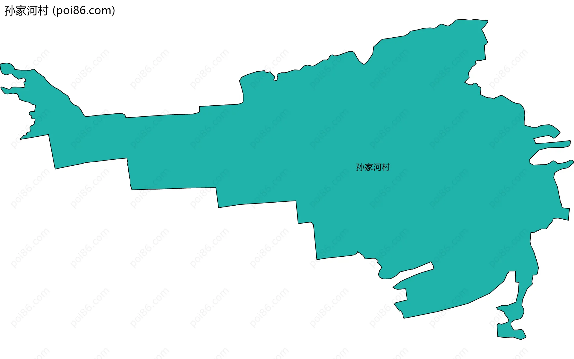 孙家河村边界地图