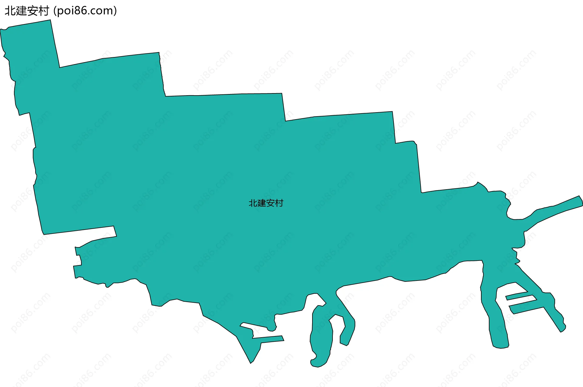 北建安村边界地图