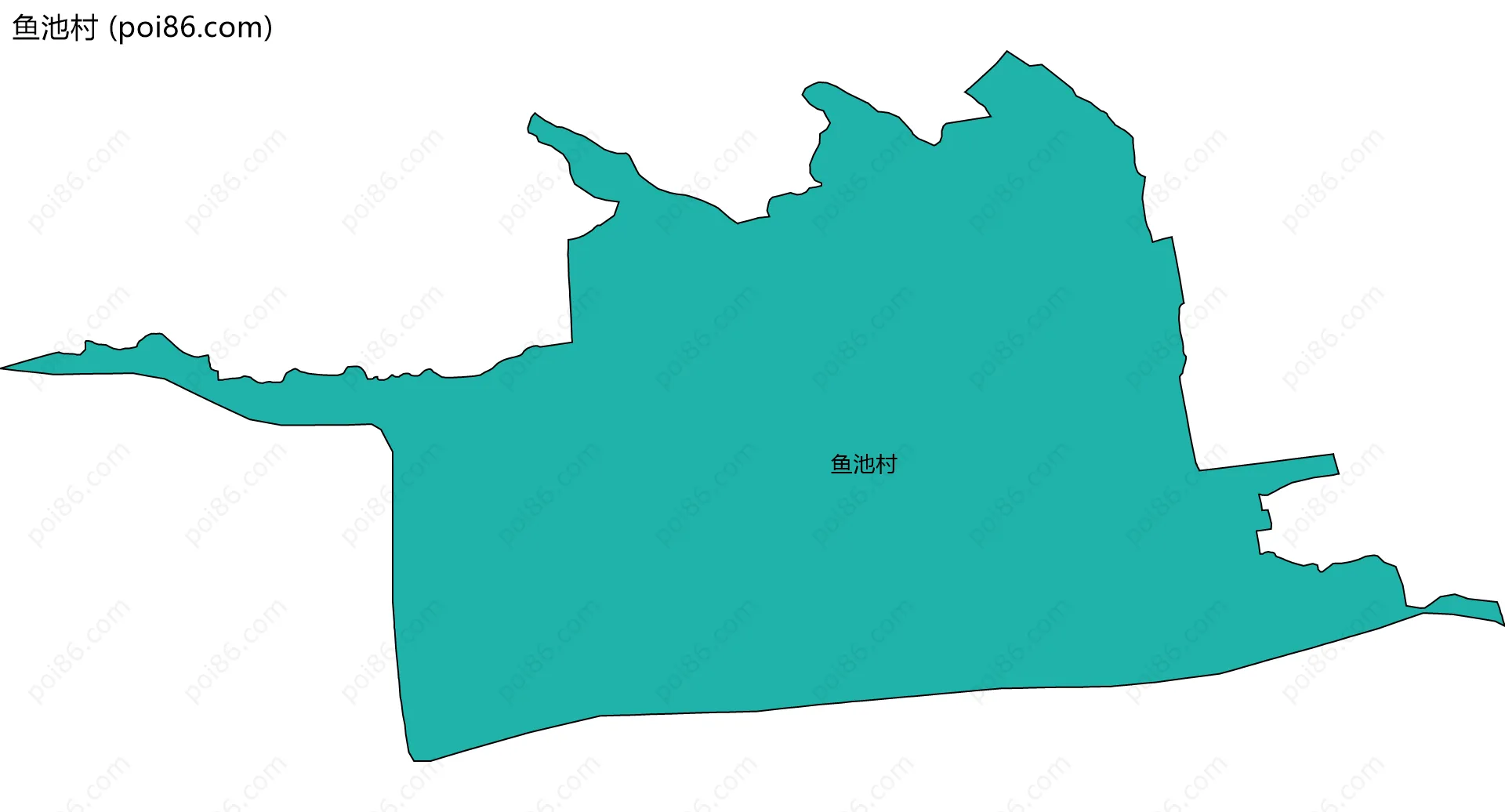 鱼池村边界地图