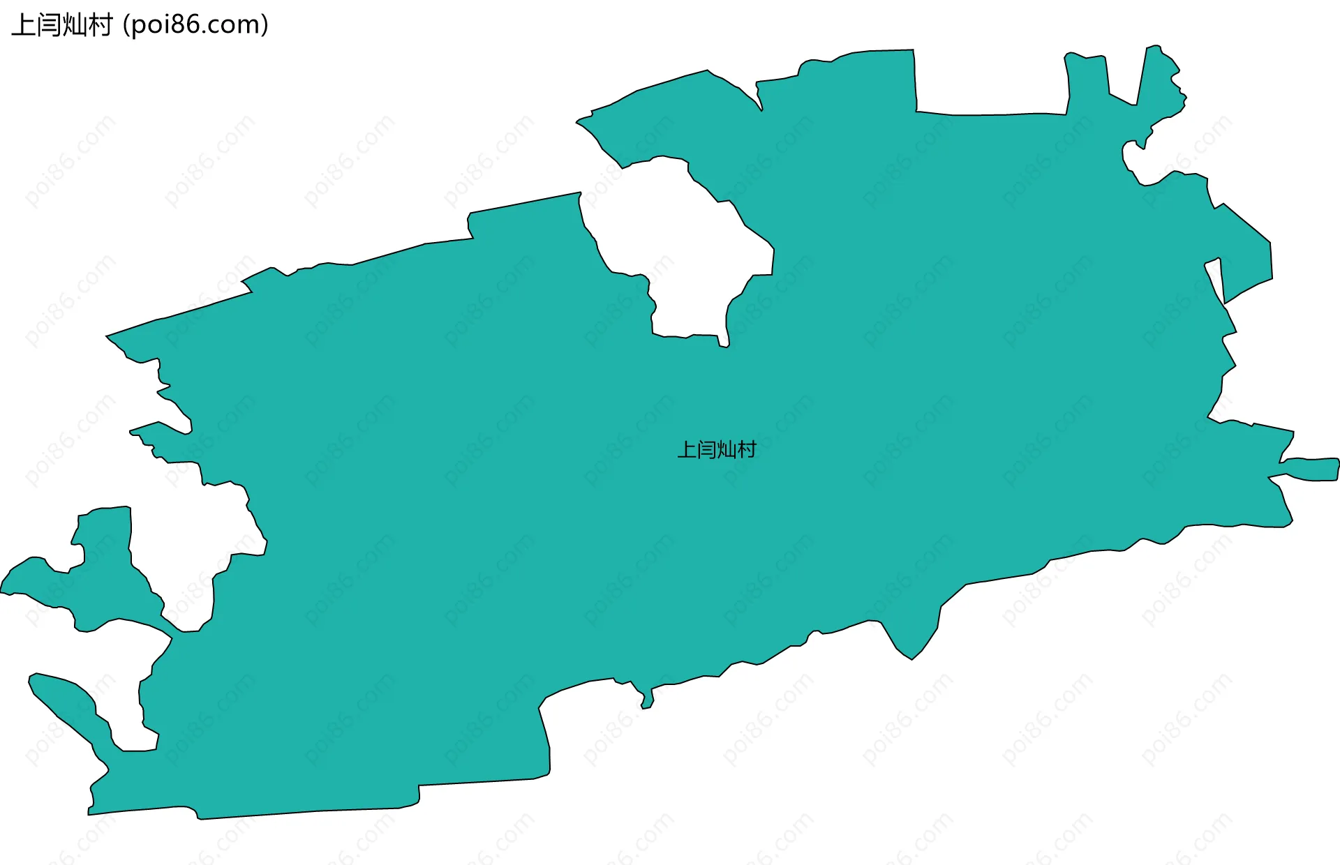 上闫灿村边界地图
