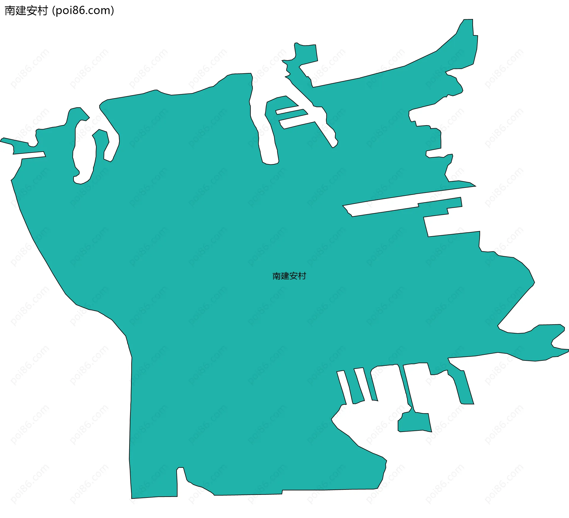 南建安村边界地图