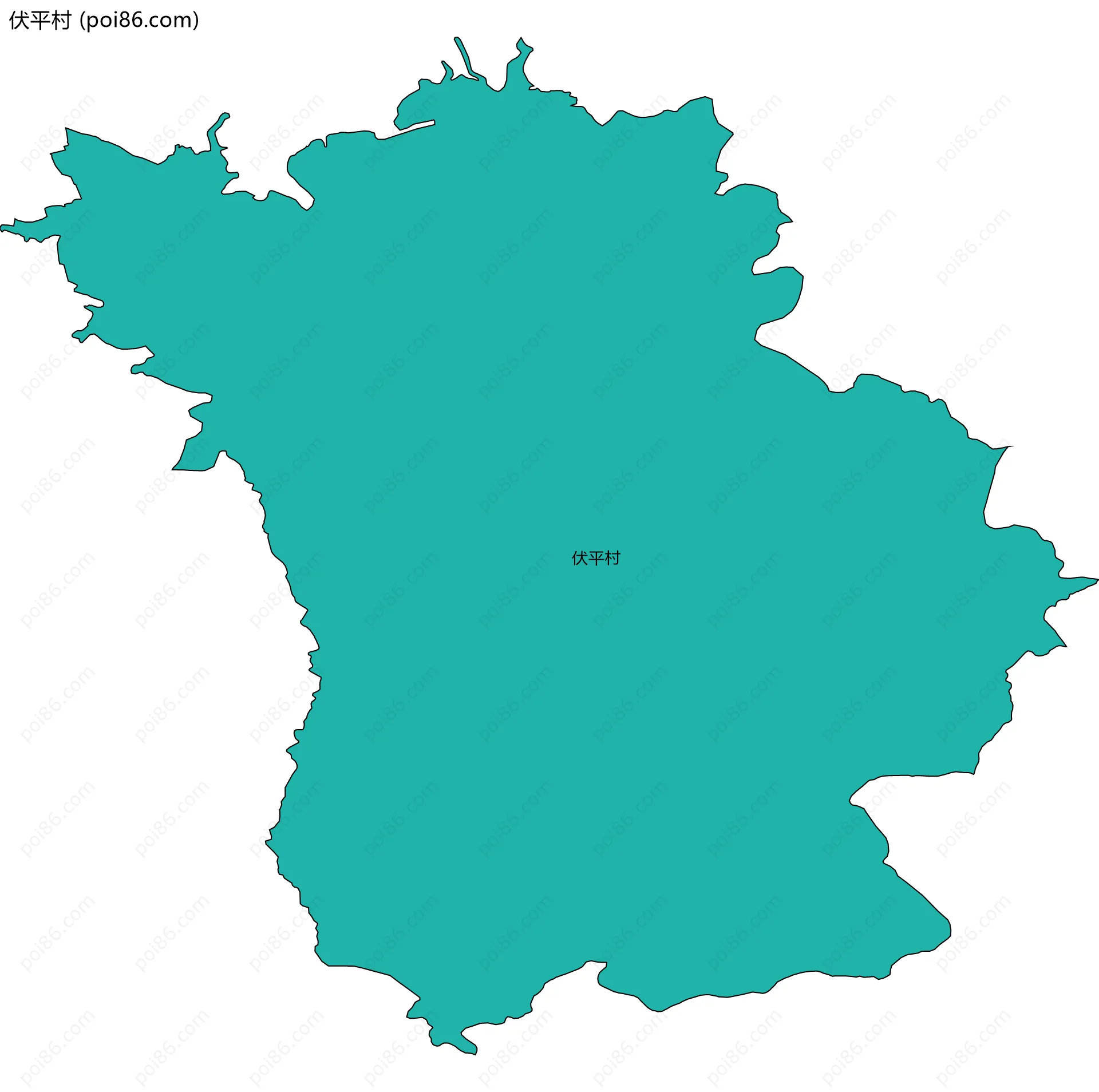伏平村边界地图