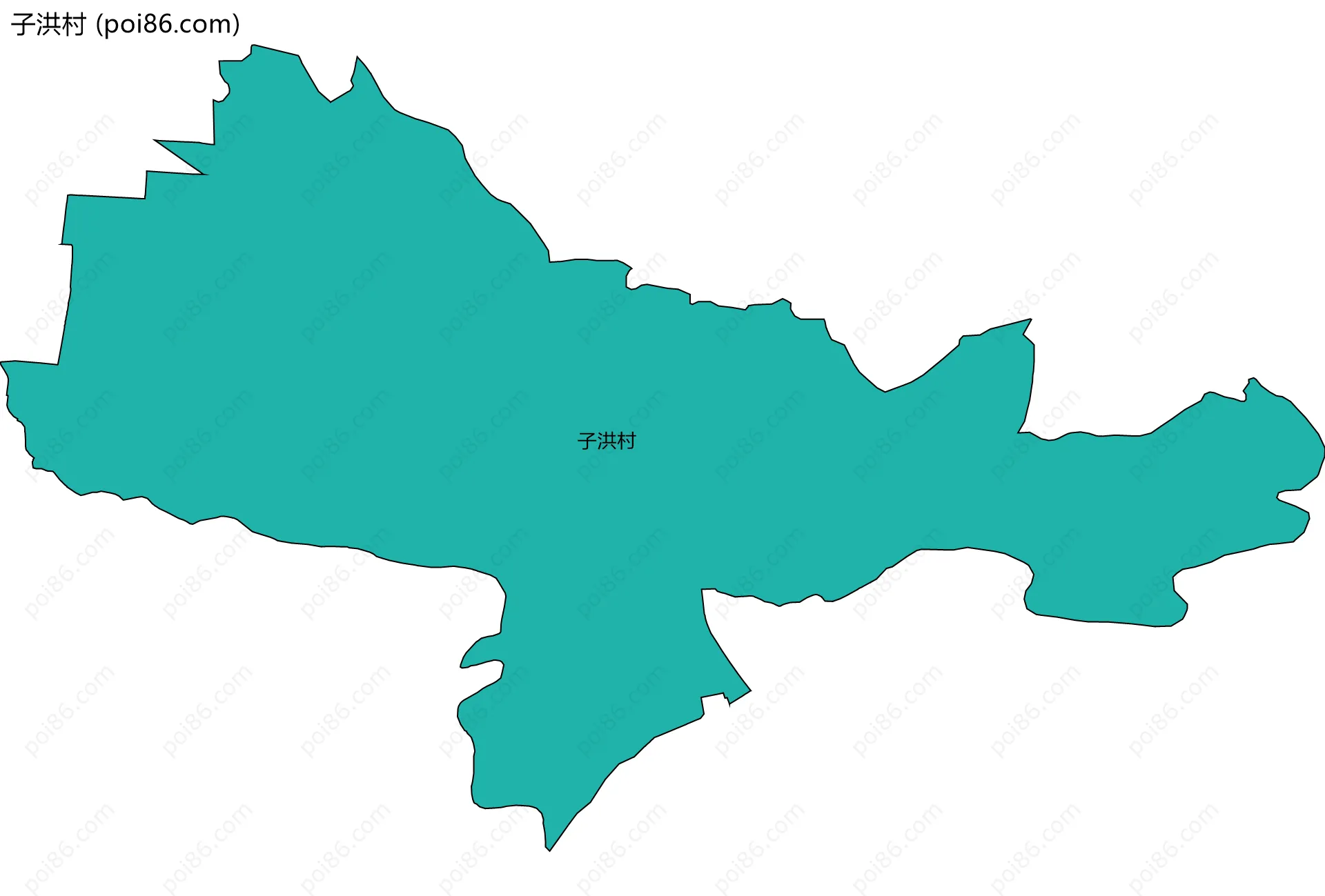 子洪村边界地图