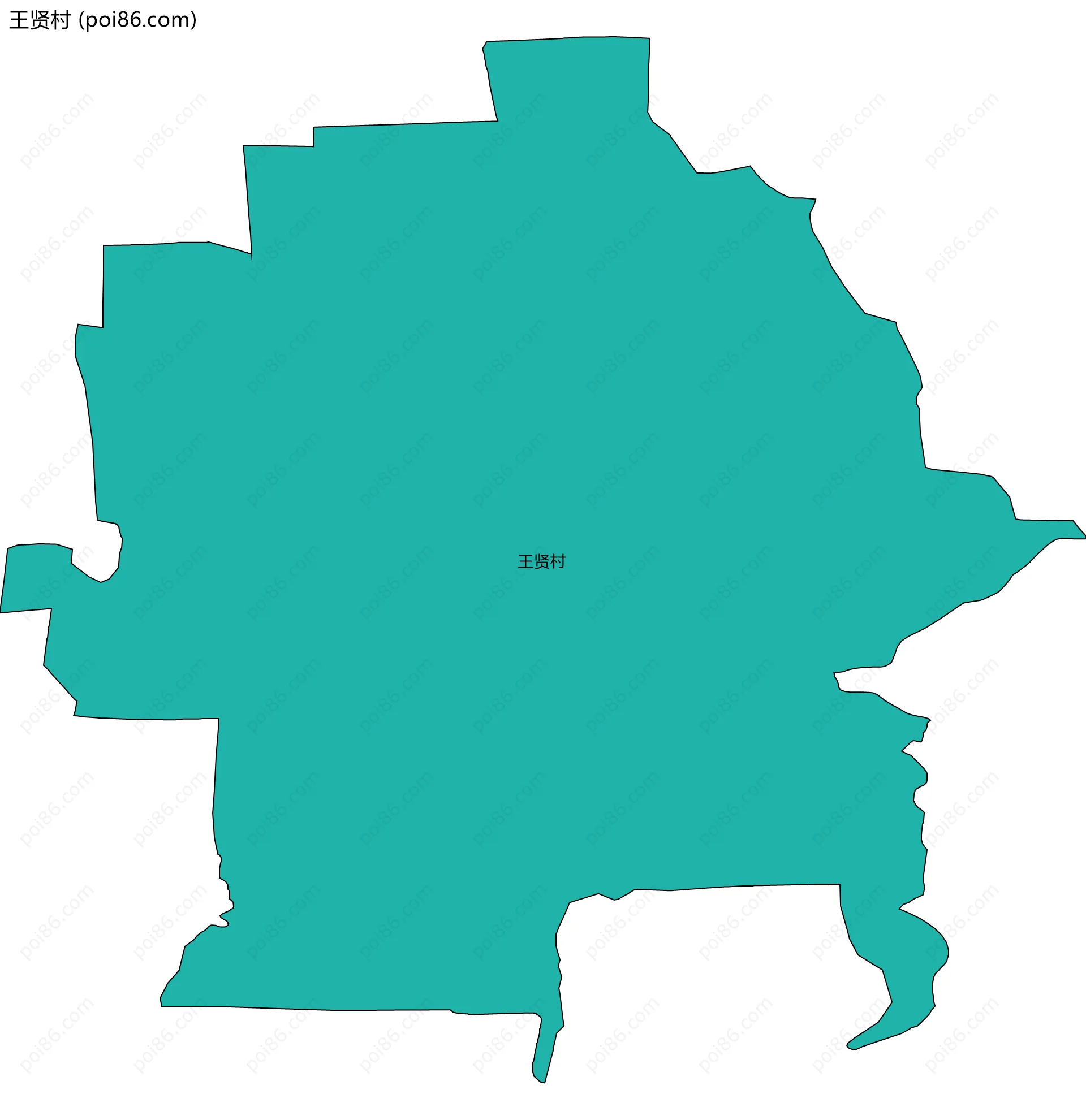 王贤村边界地图