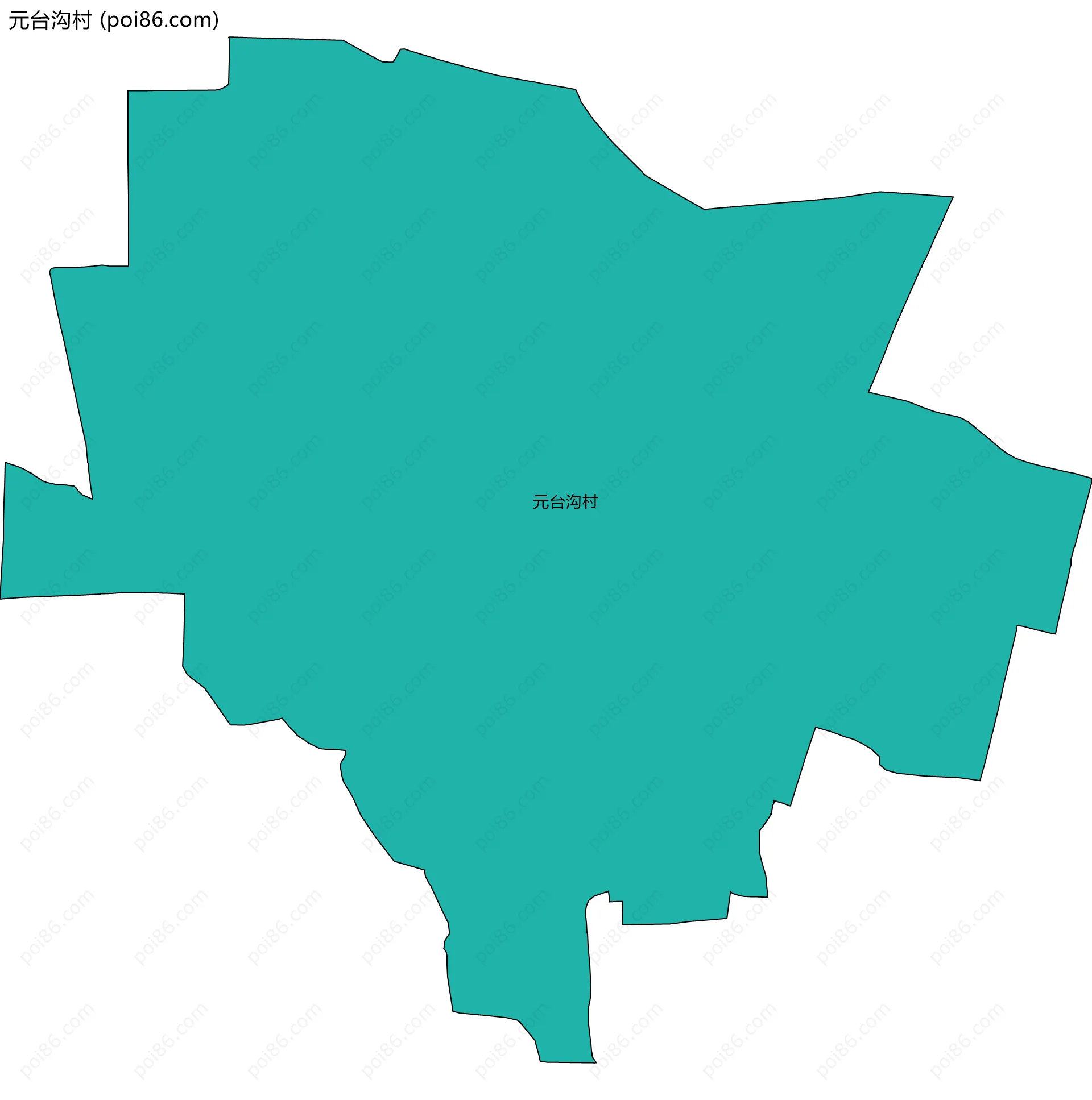 元台沟村边界地图