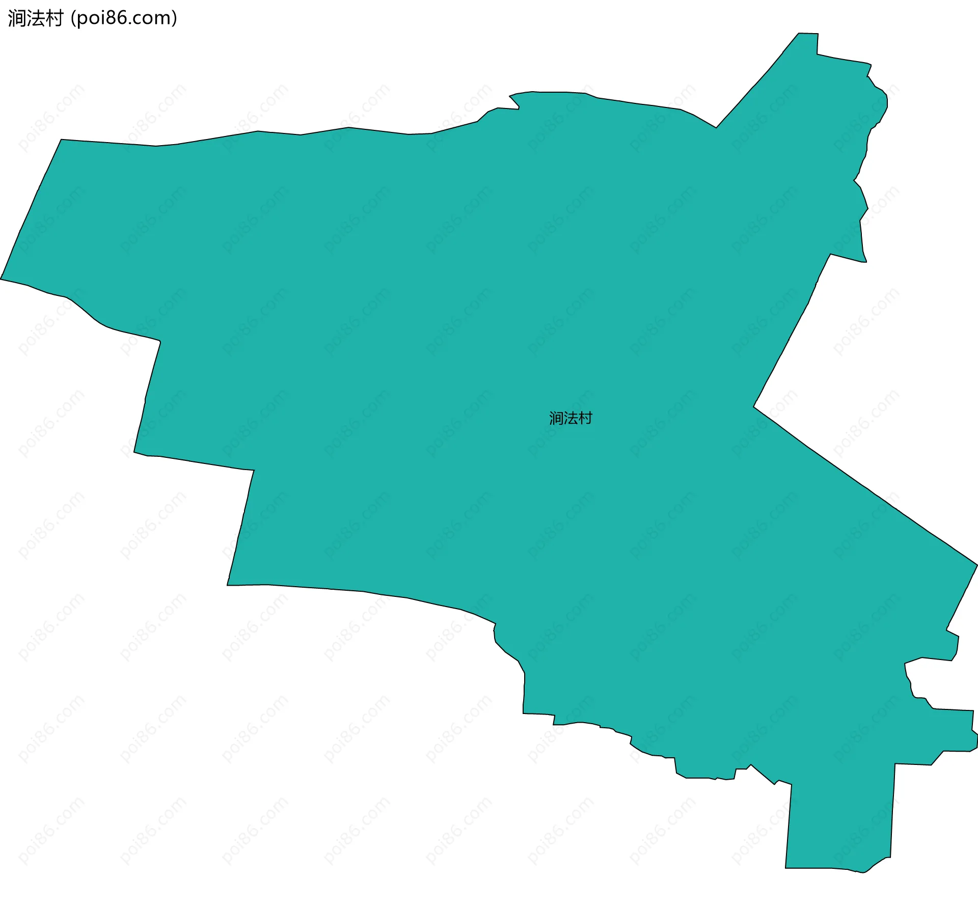 涧法村边界地图