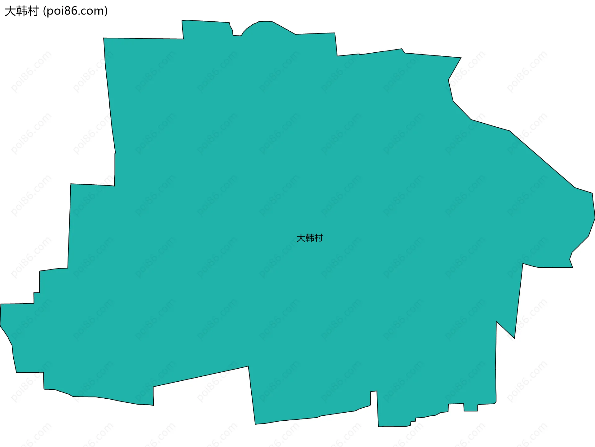 大韩村边界地图