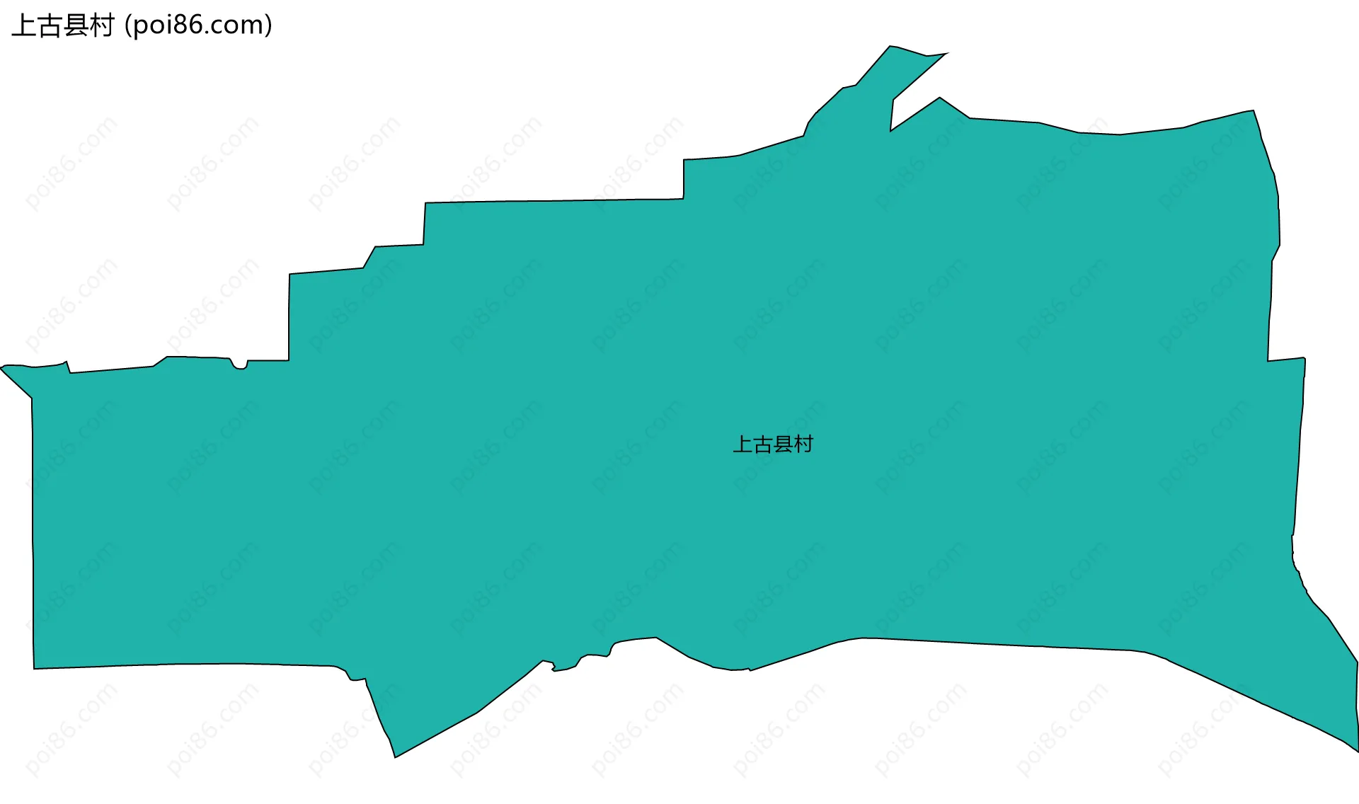 上古县村边界地图