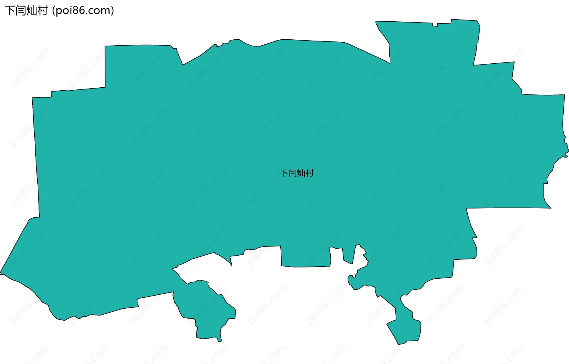 下闫灿村边界地图