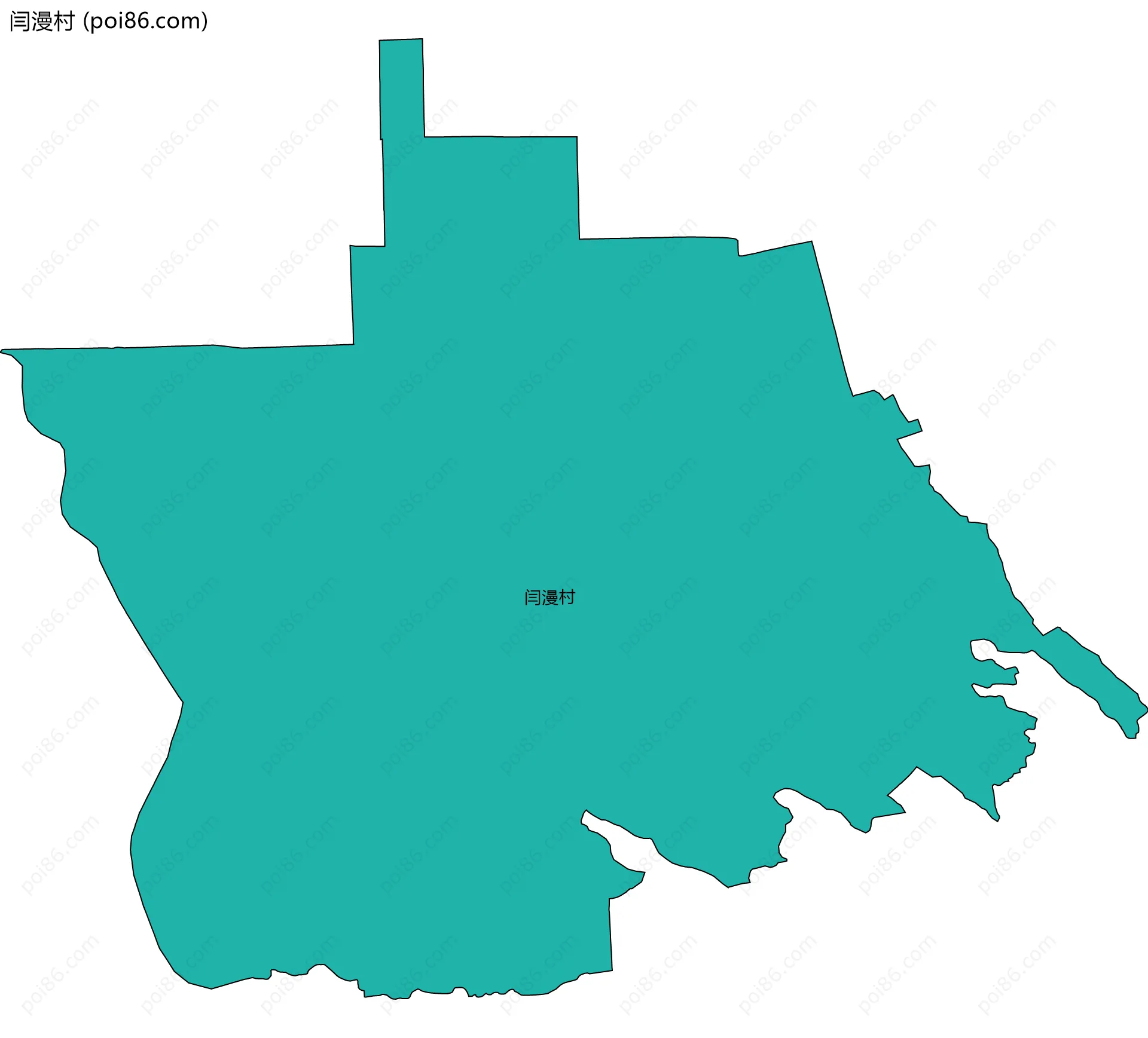 闫漫村边界地图