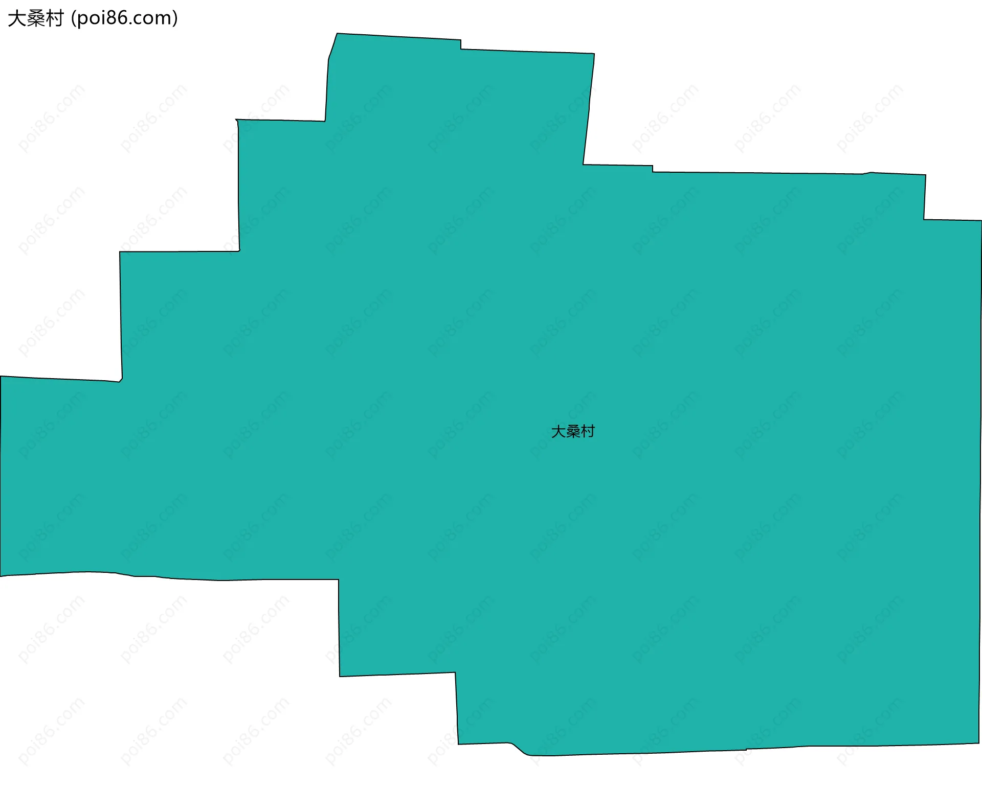 大桑村边界地图